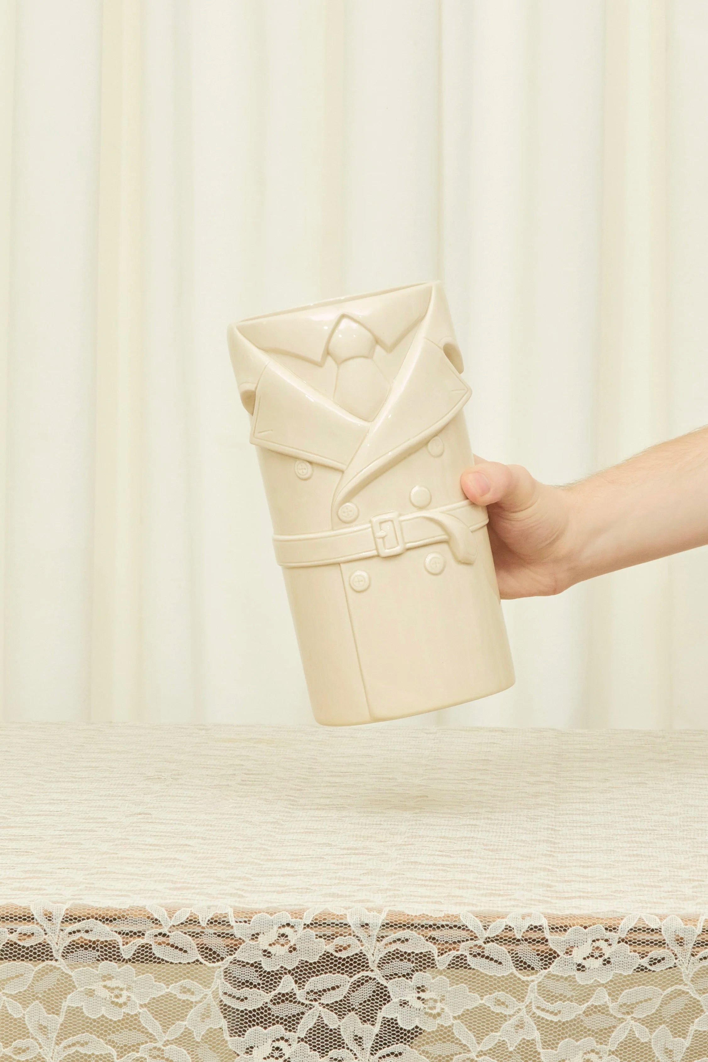 Vintage Trench Coat Vase