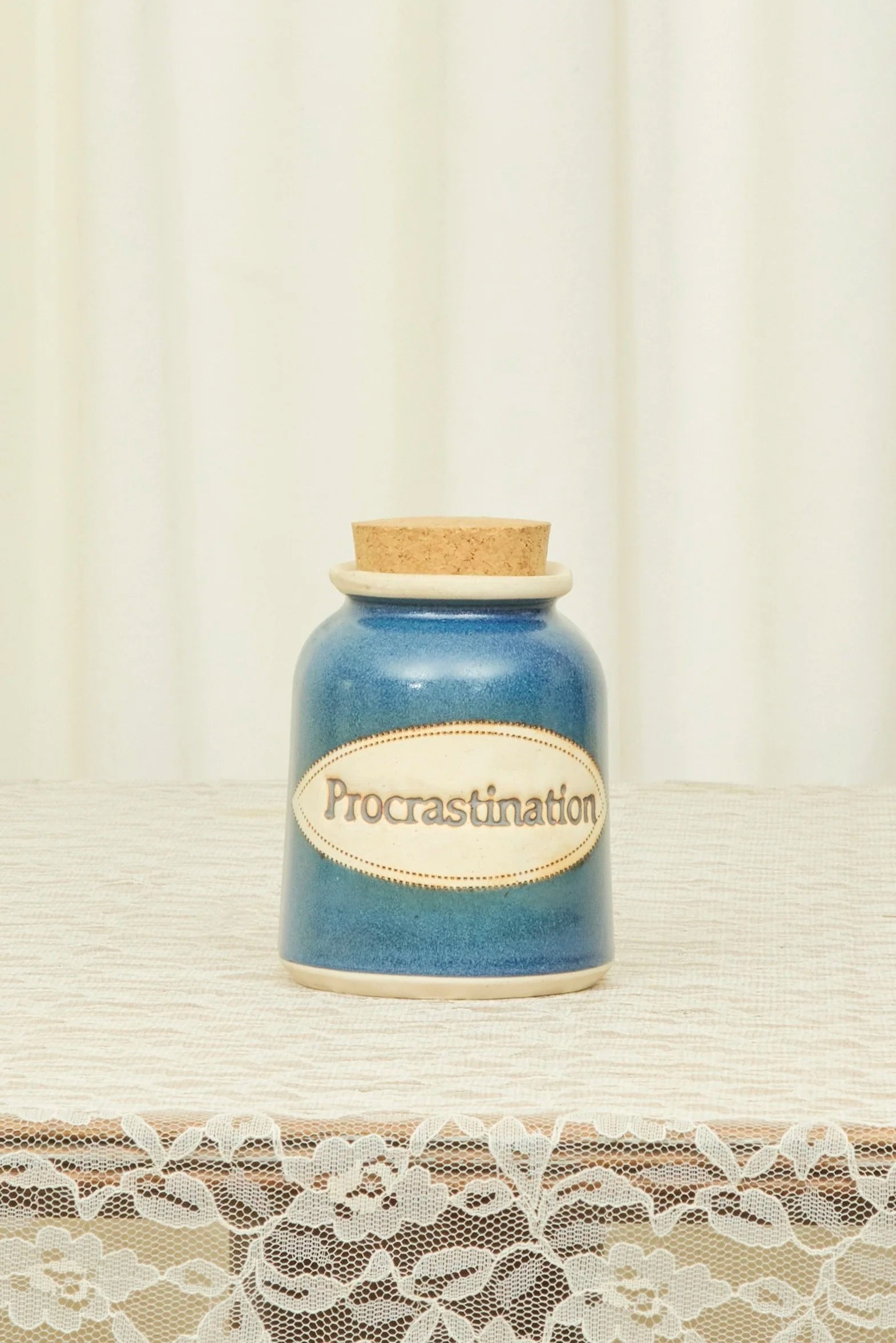 Vintage "Procrastinations" Jar