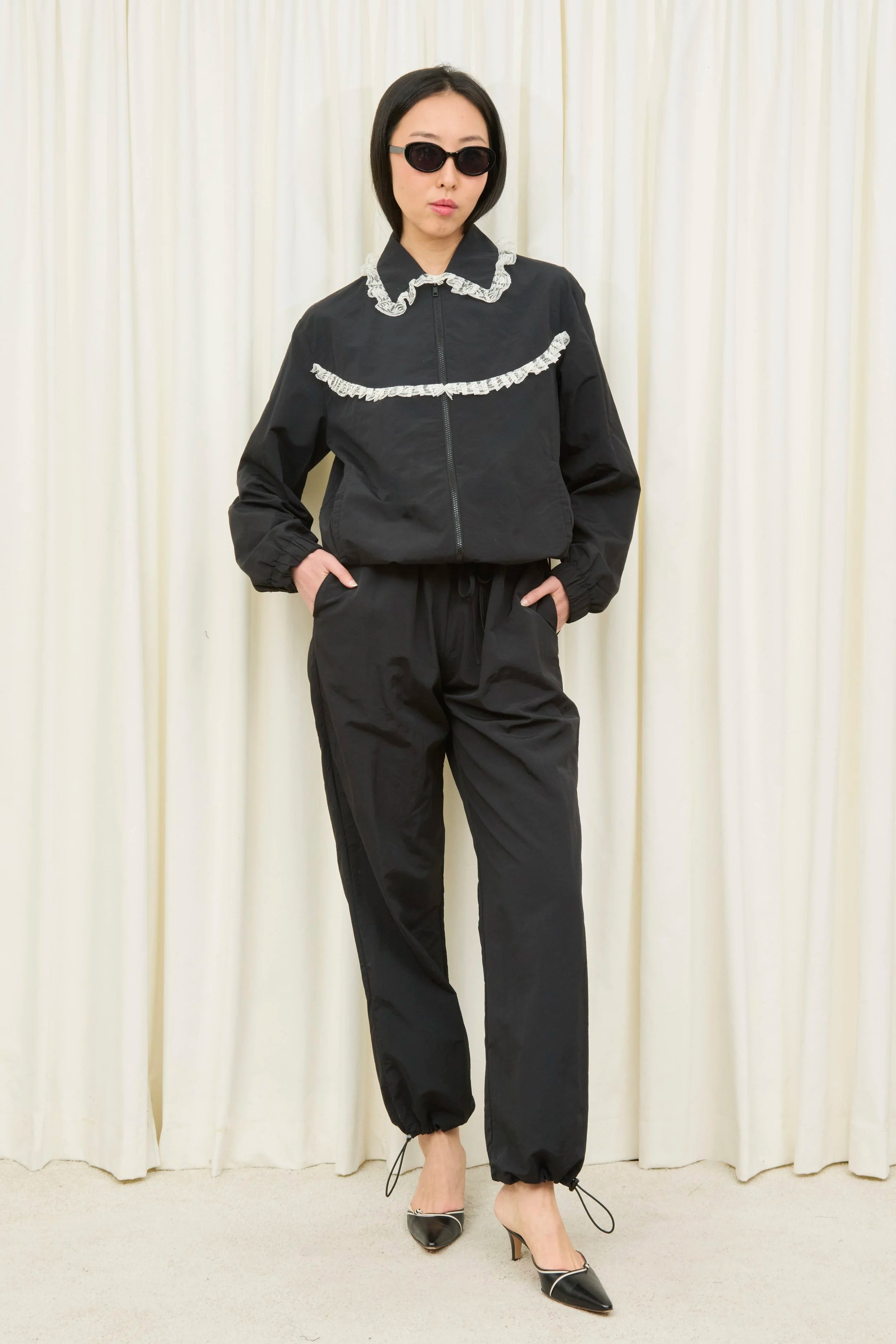 Kennedy Lace Trim Drawcord Track Pant
