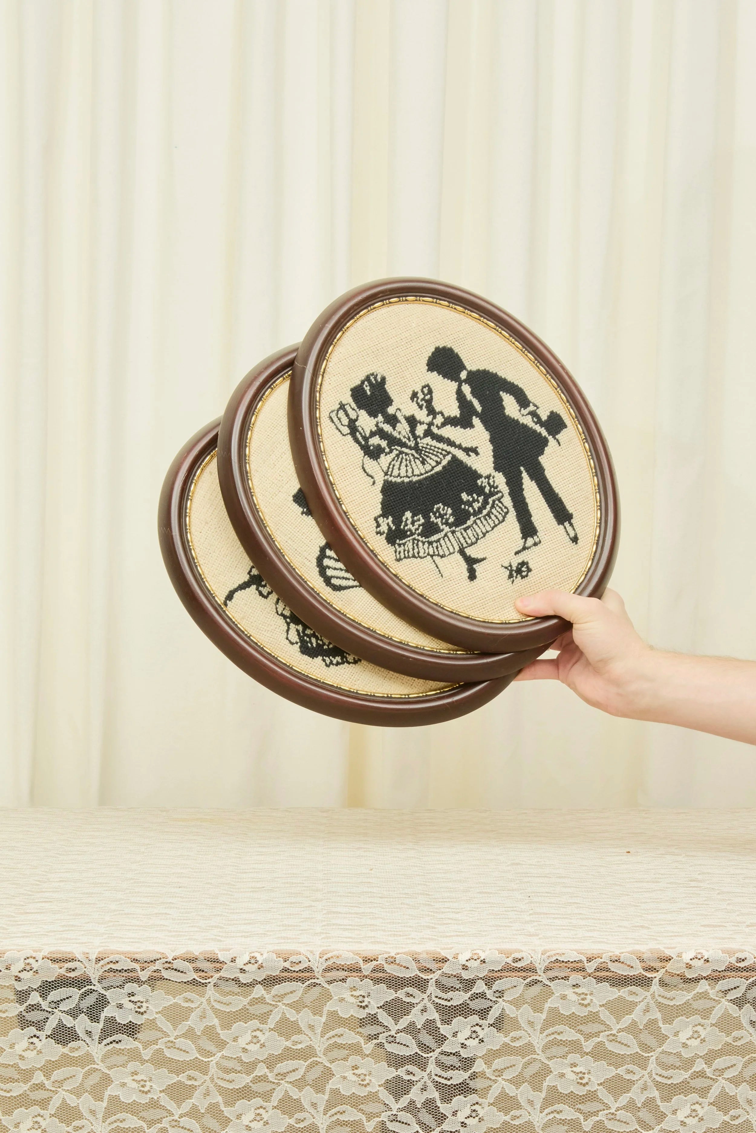 Vintage Dancing Needlepoint (1 of 3)