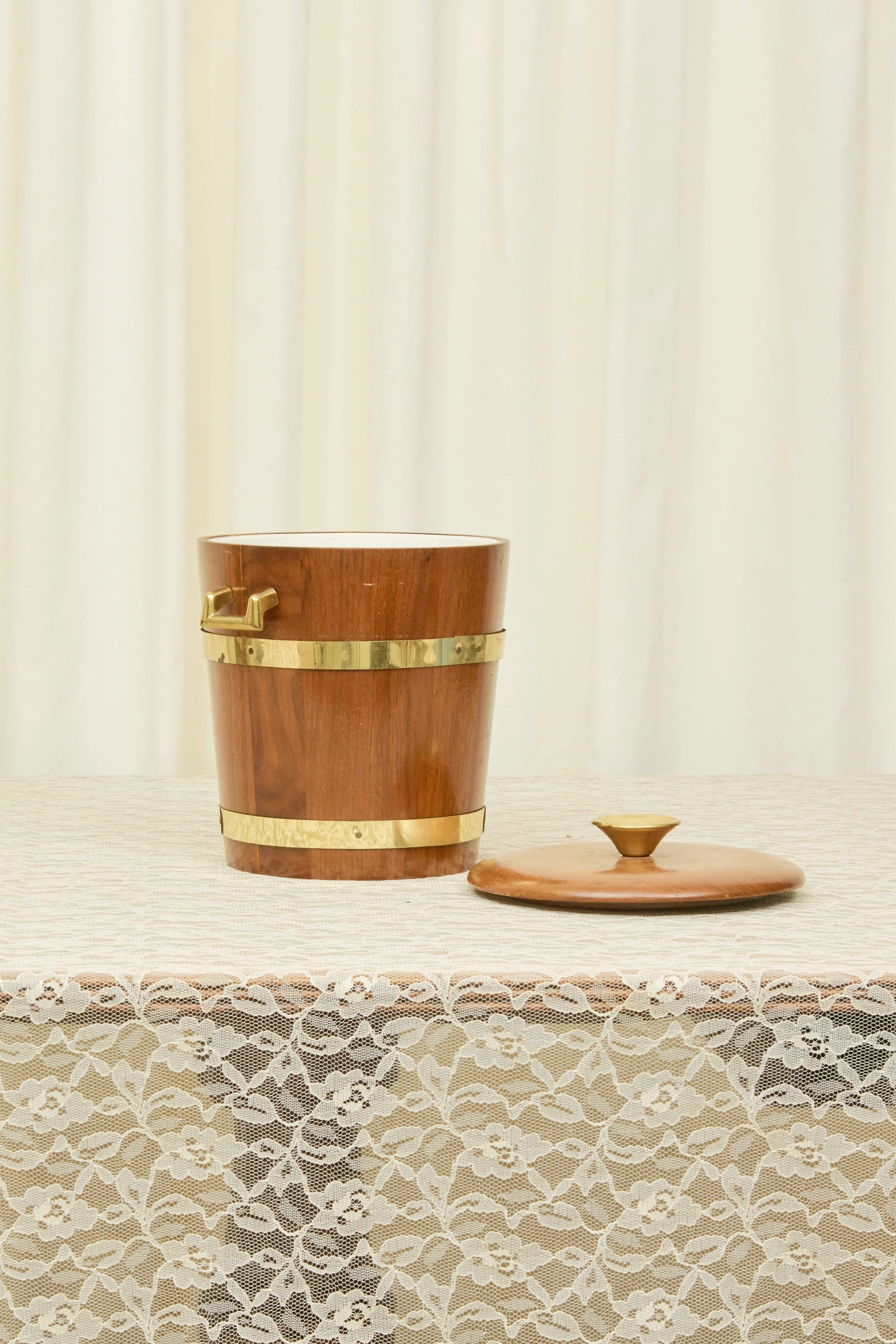 Vintage Wood Ice Bucket