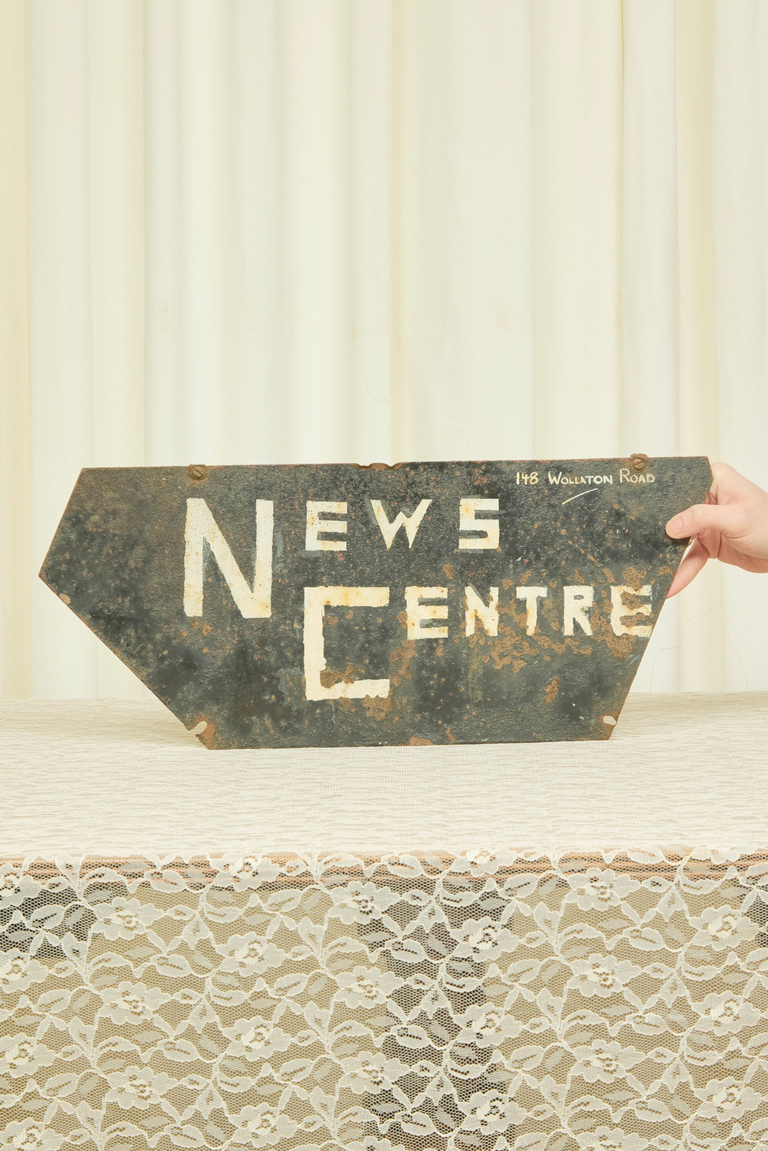Vintage "News Centre" British Sign