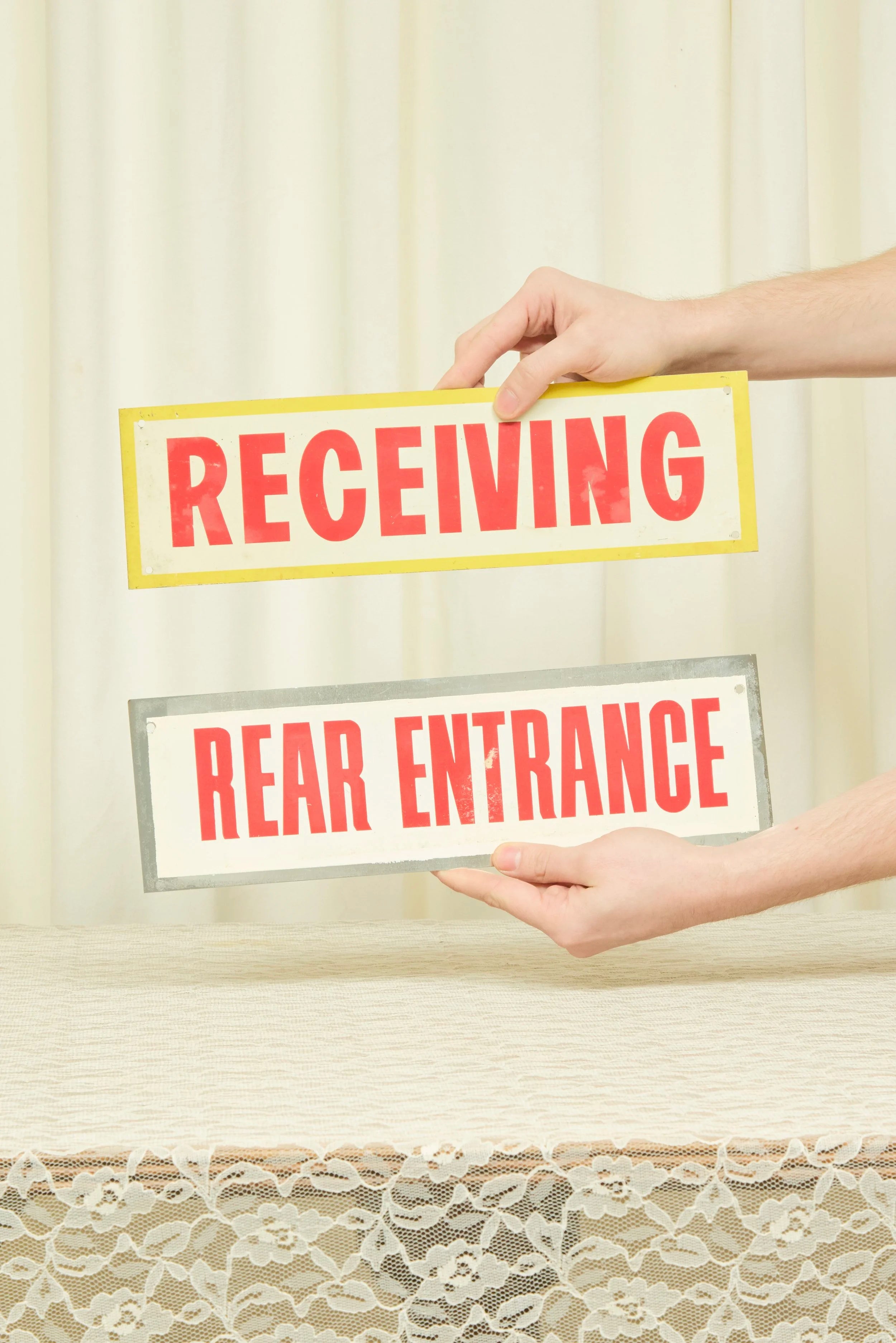 Vintage "Receiving" Sign (1960s)