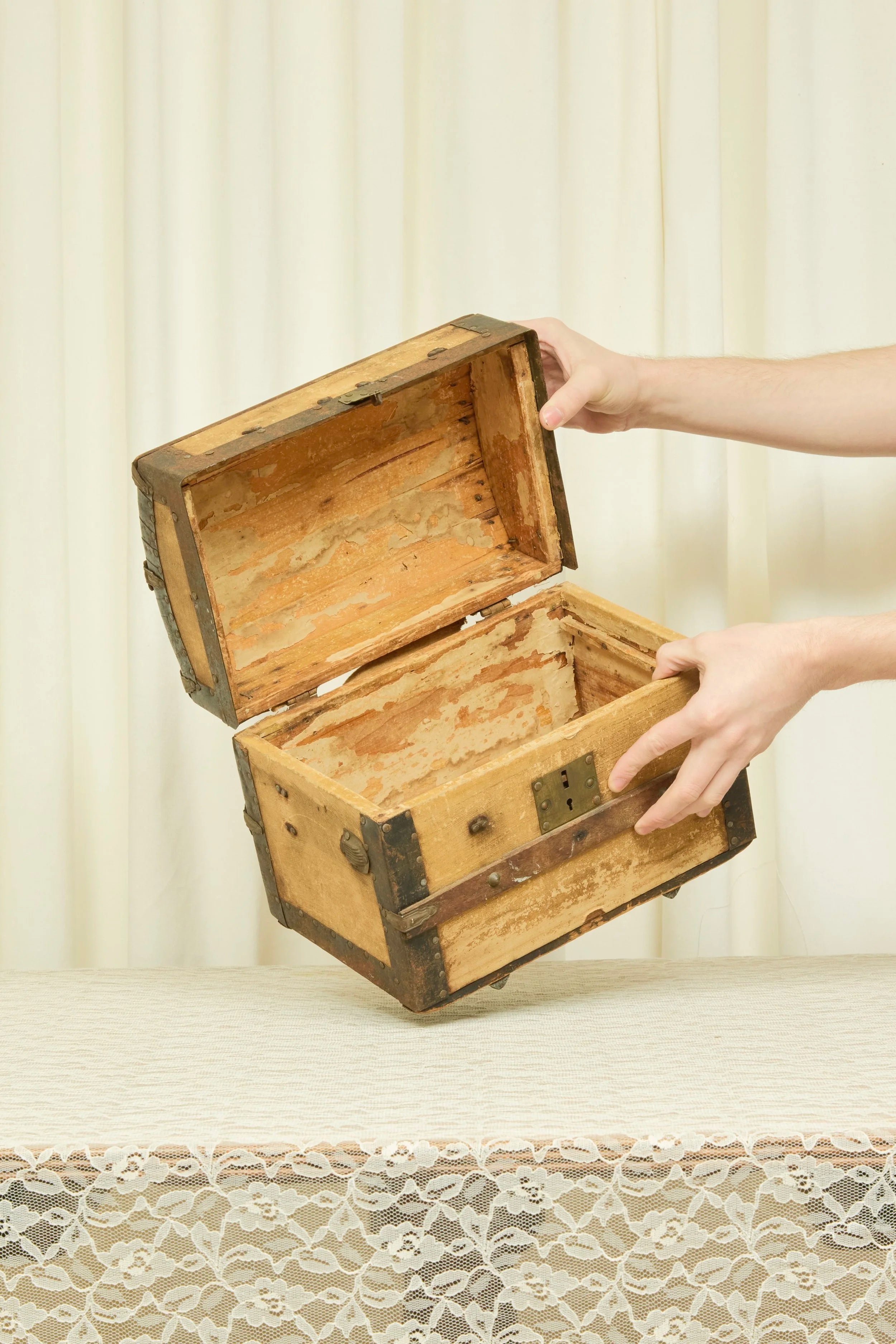Antique Mini Trunk Hope Chest