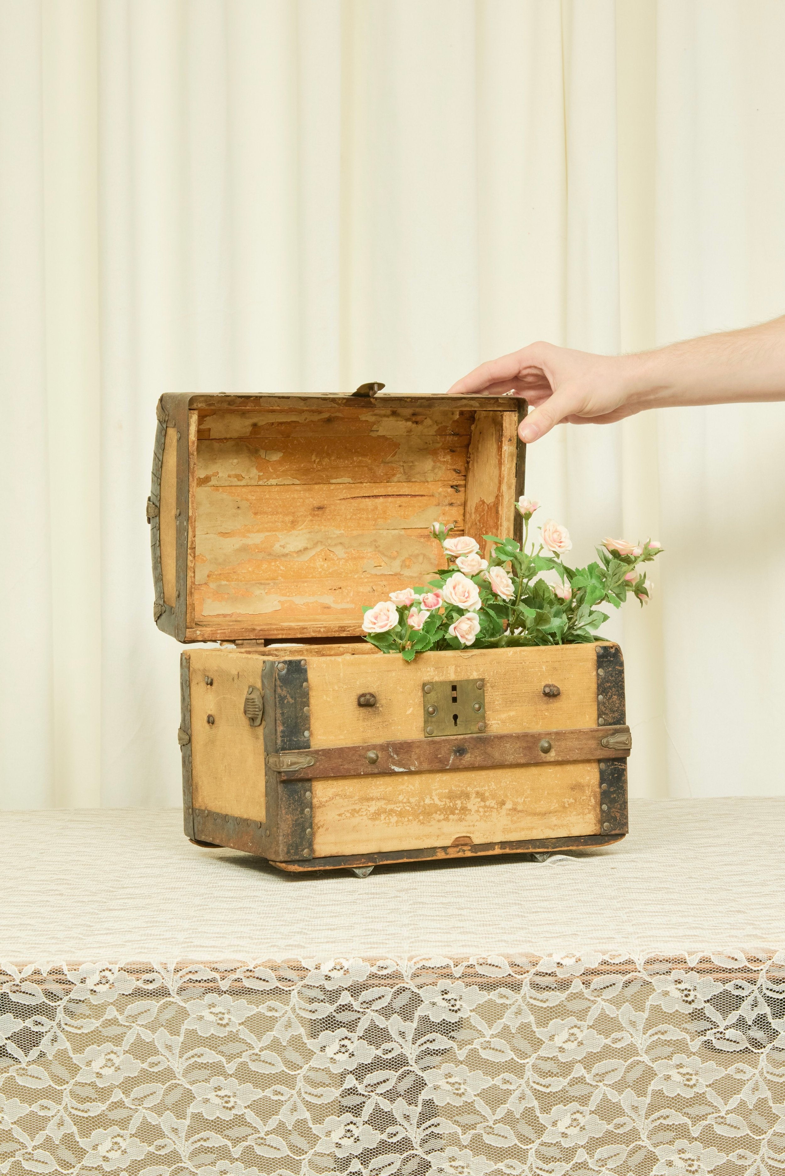 Antique Mini Trunk Hope Chest