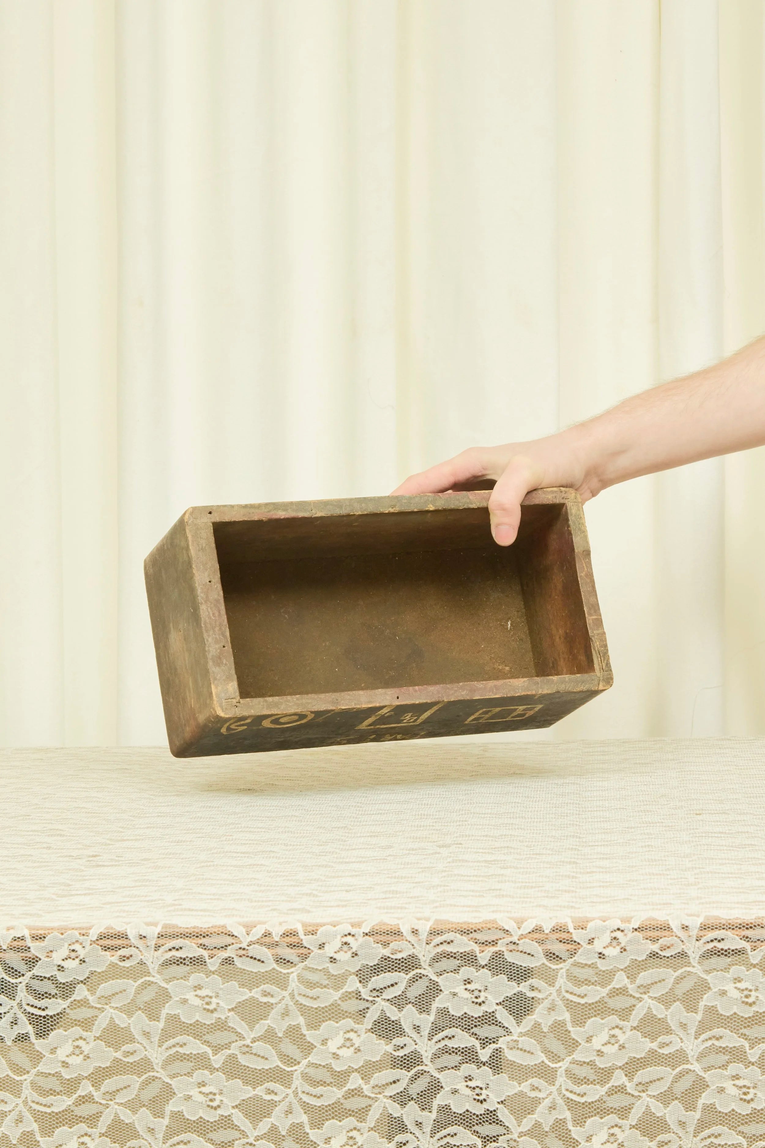 Antique "Parts" Folk Art Box