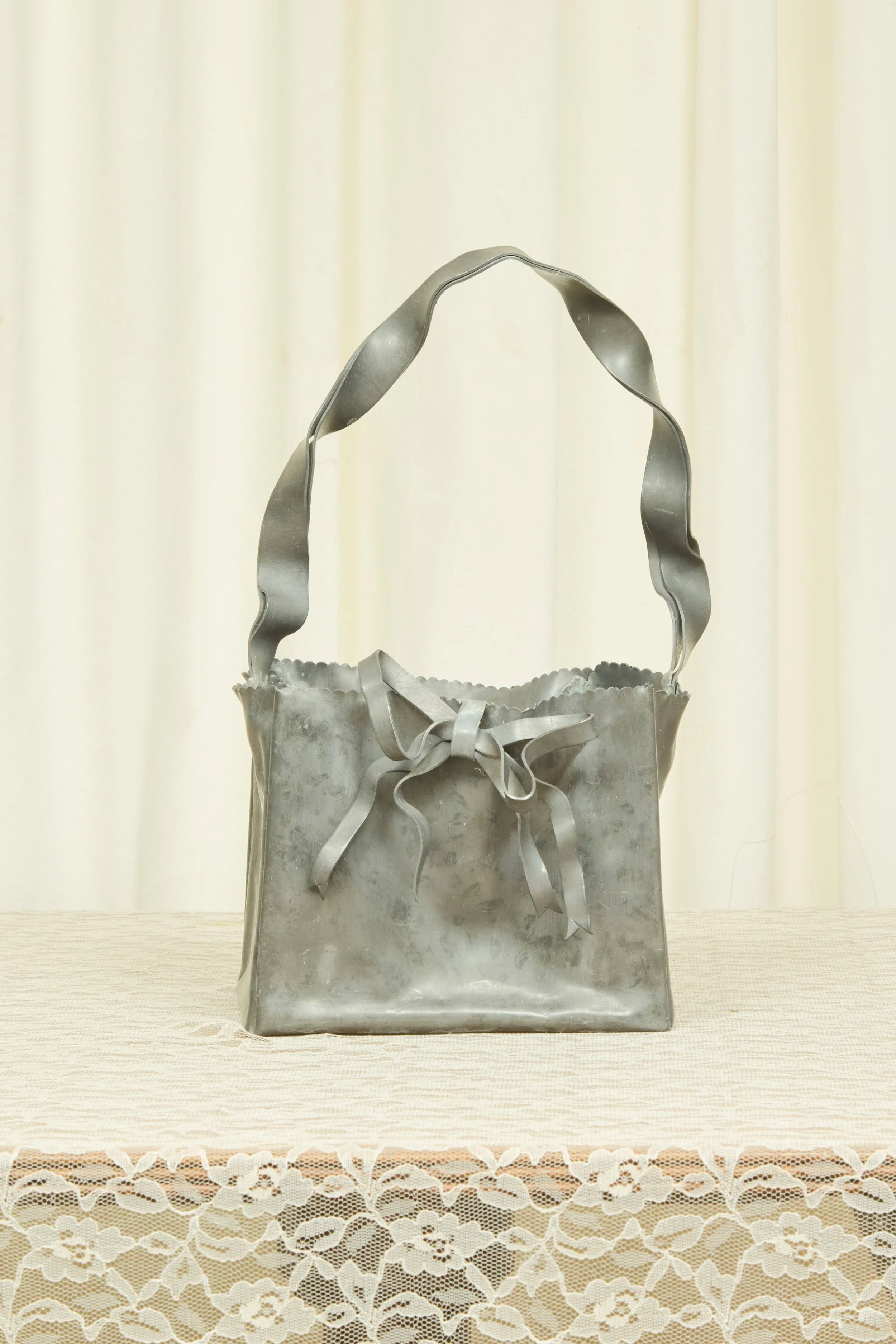 Vintage Lead Bow Basket