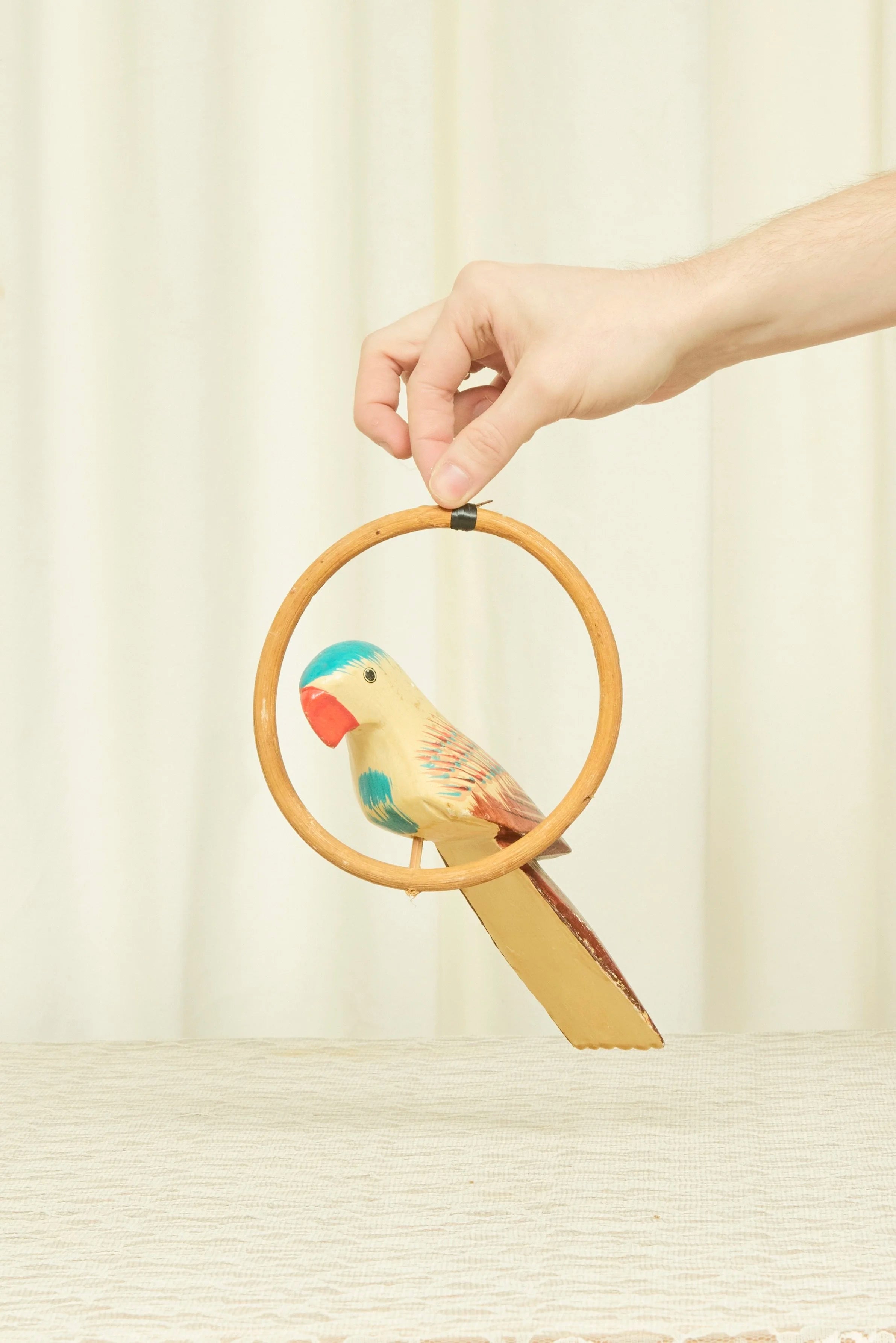 Vintage Folk Art Parrot Set/3