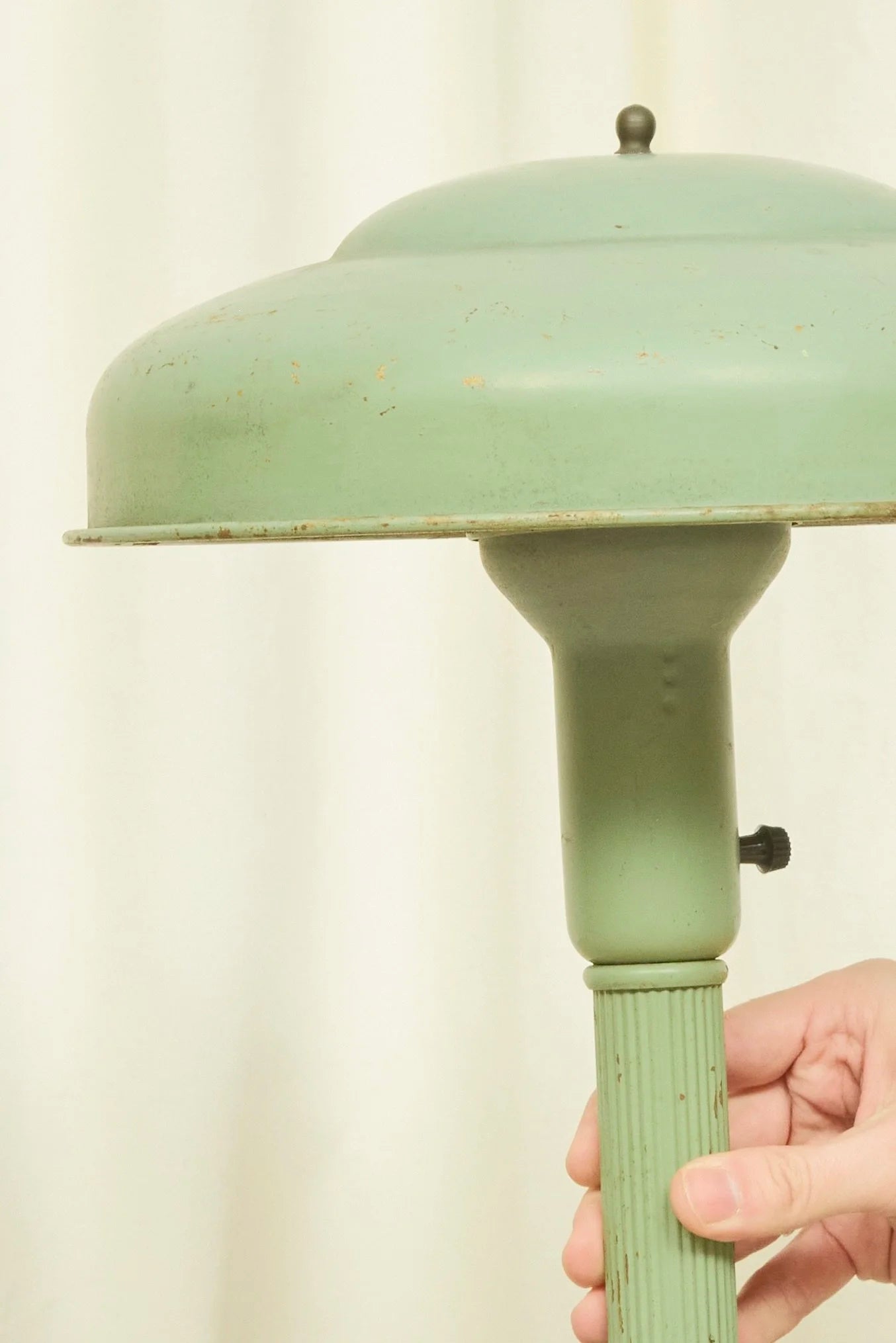 Vintage Seafoam Metal Lamp