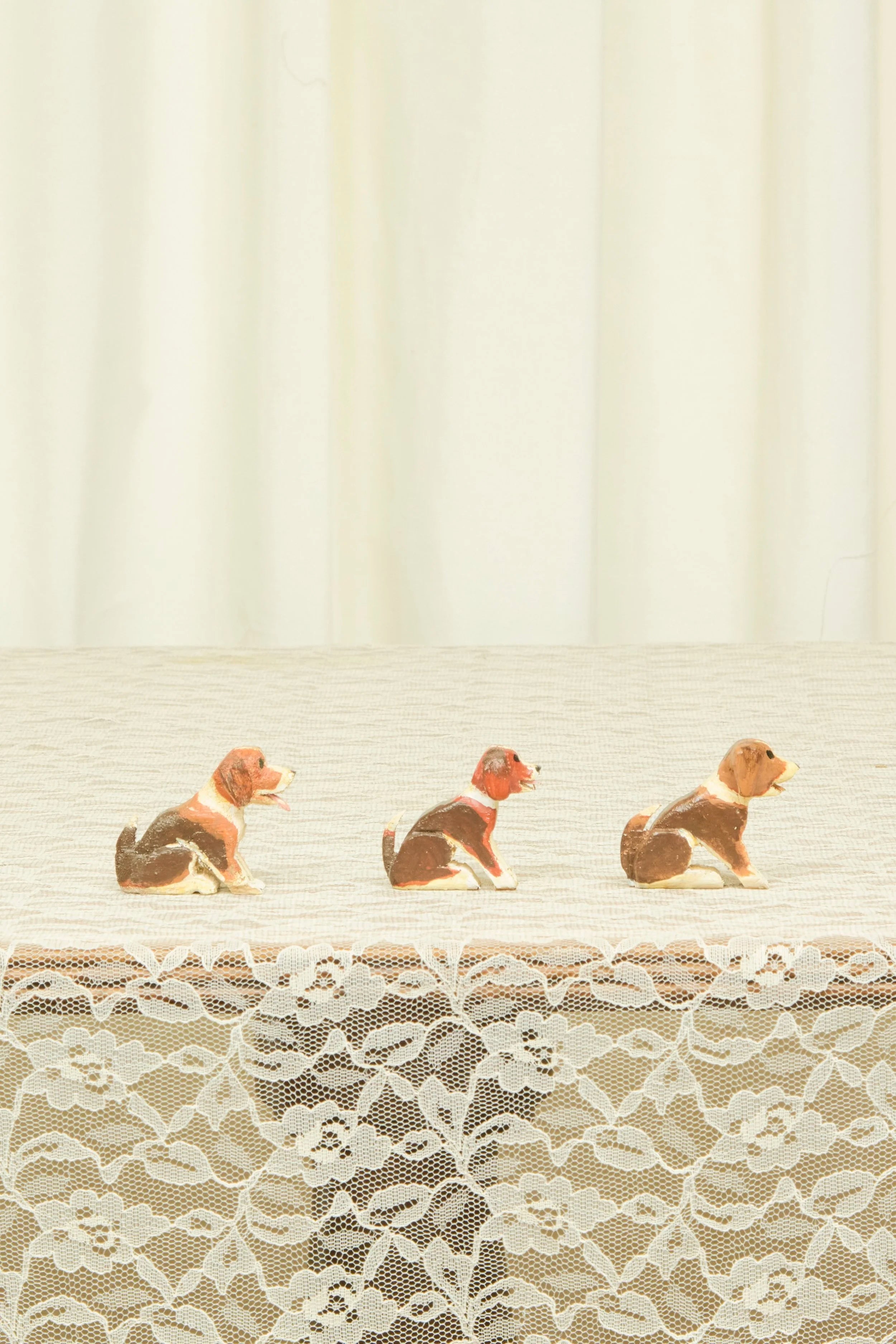 Vintage Folk Art Dog Trio