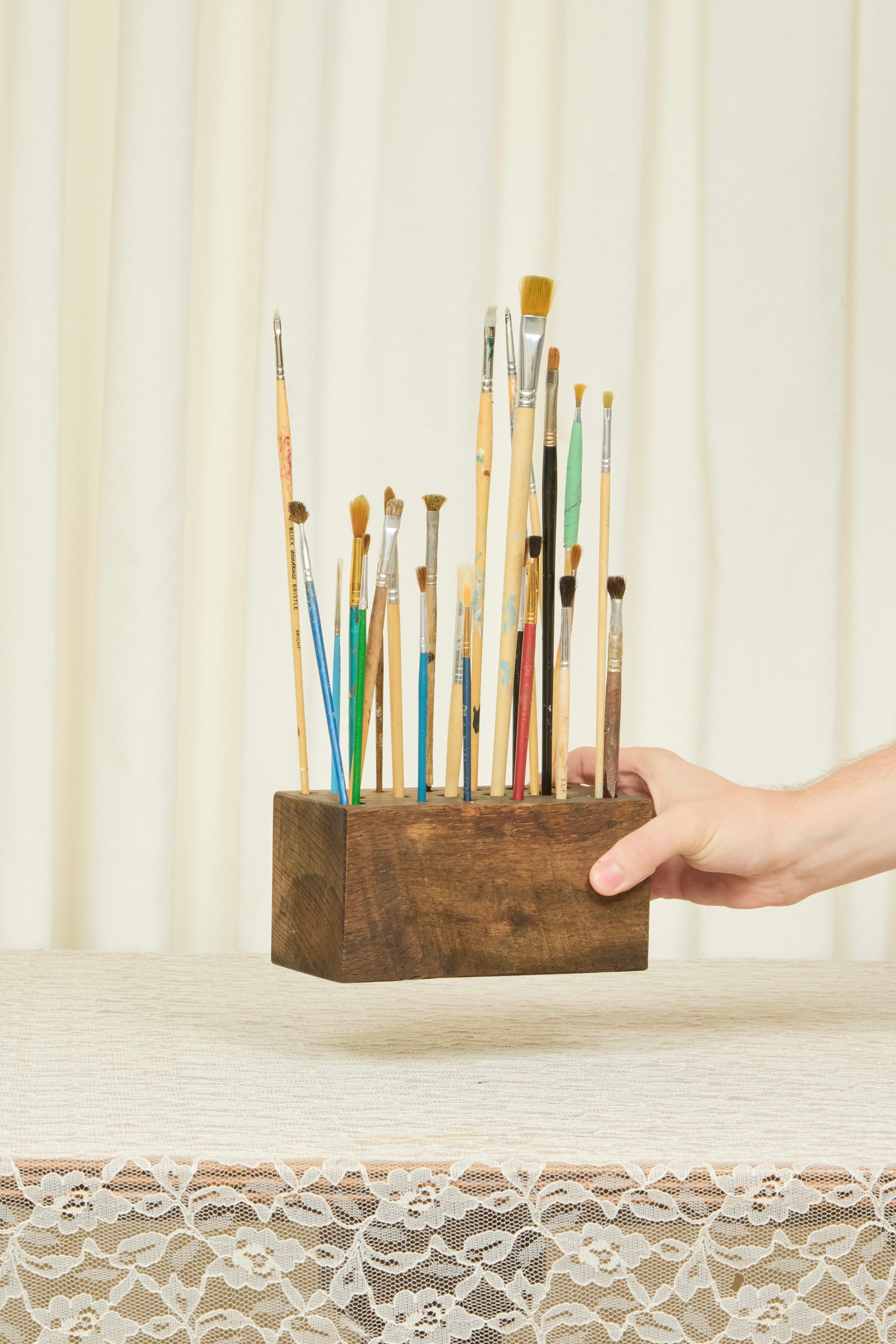 Vintage Block of Paintbrushes