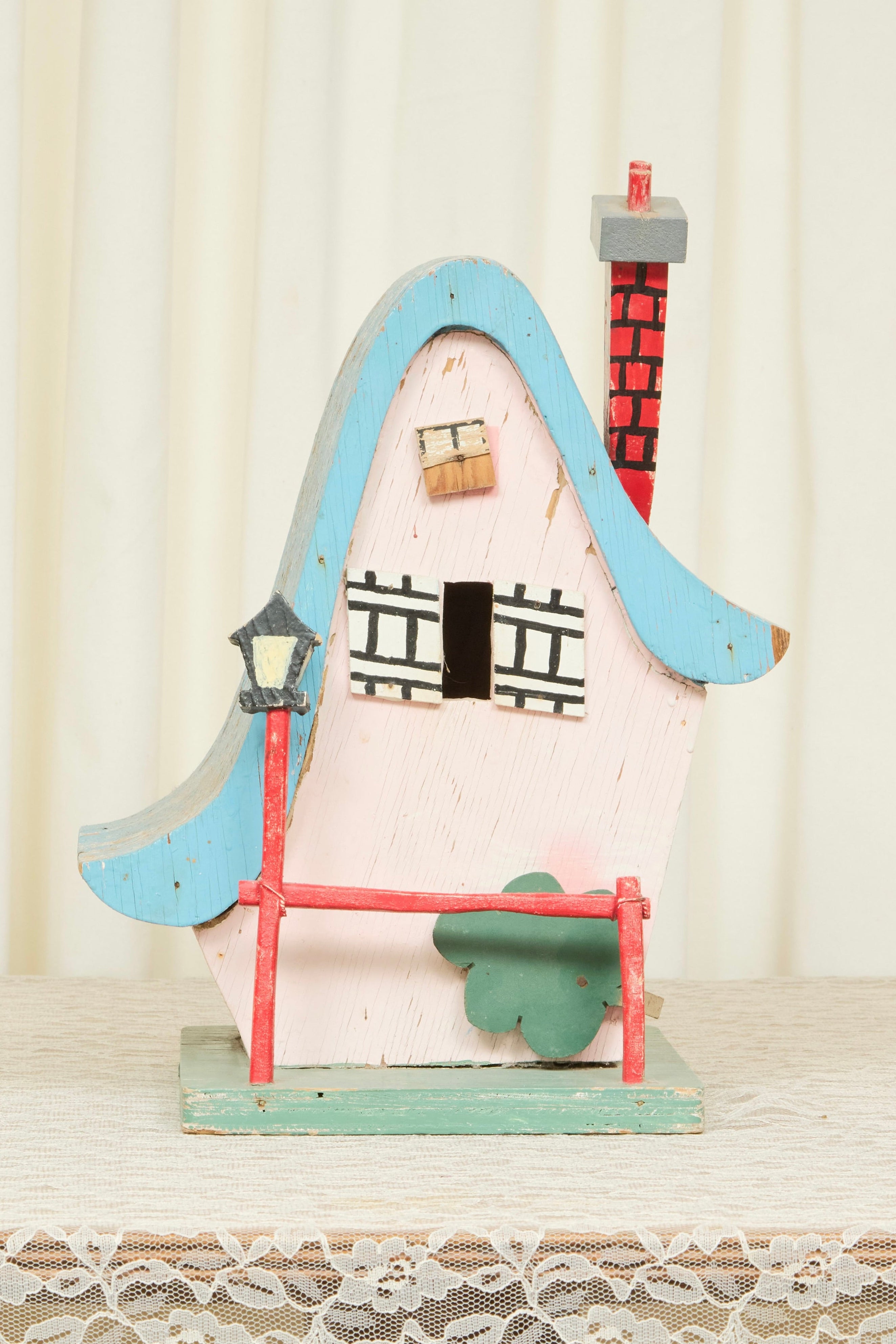 Vintage Wooden Folk Art House