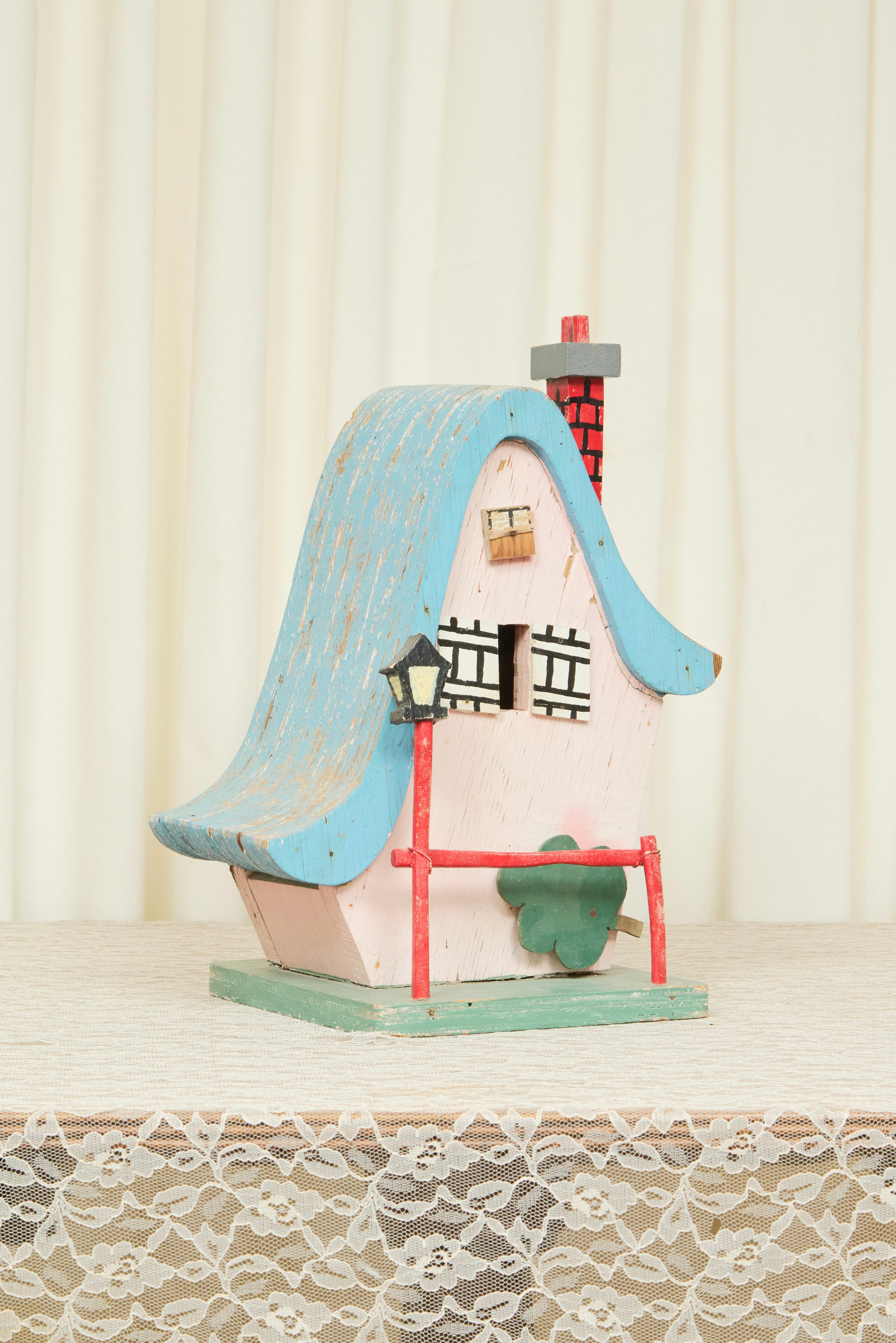 Vintage Wooden Folk Art House