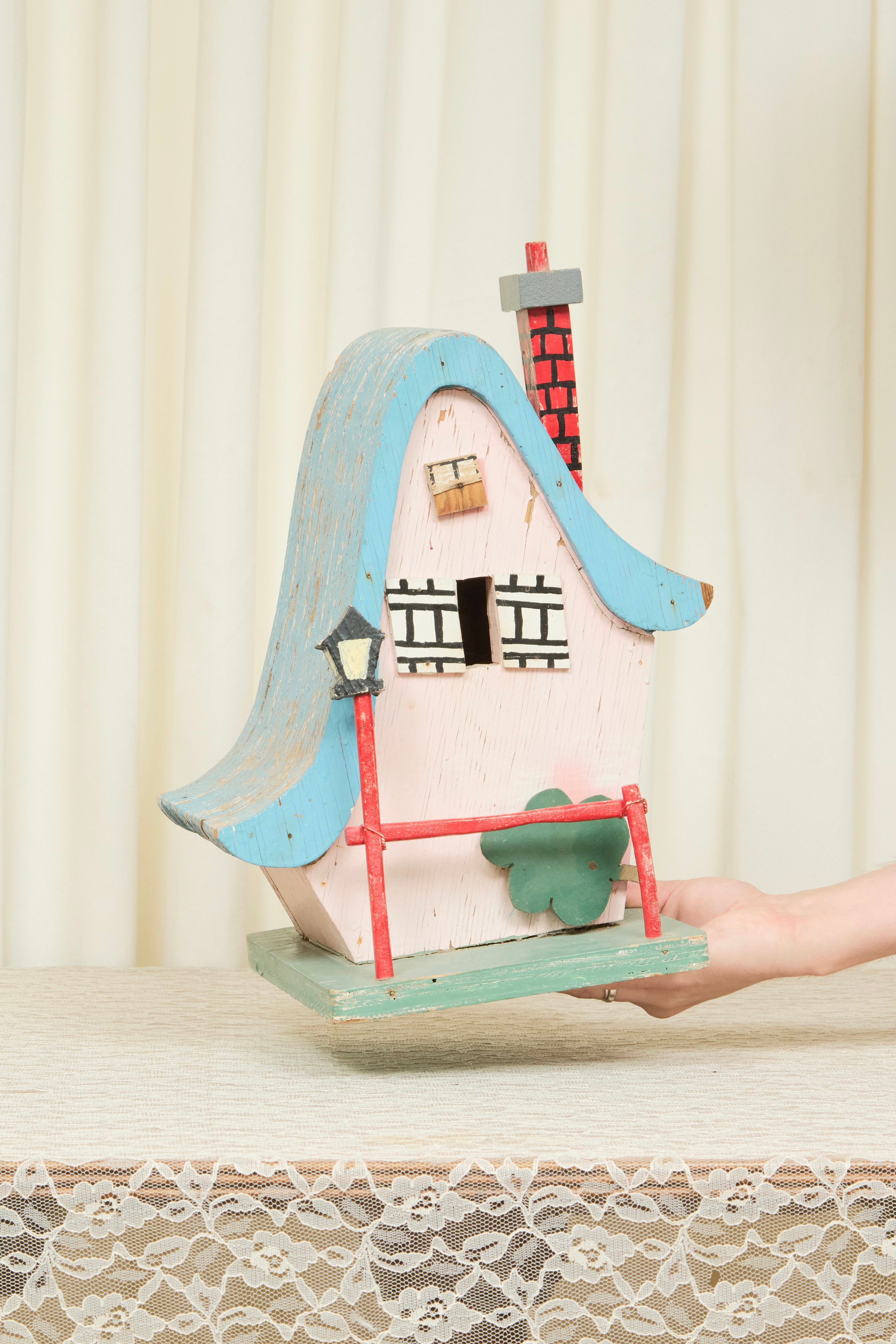 Vintage Wooden Folk Art House