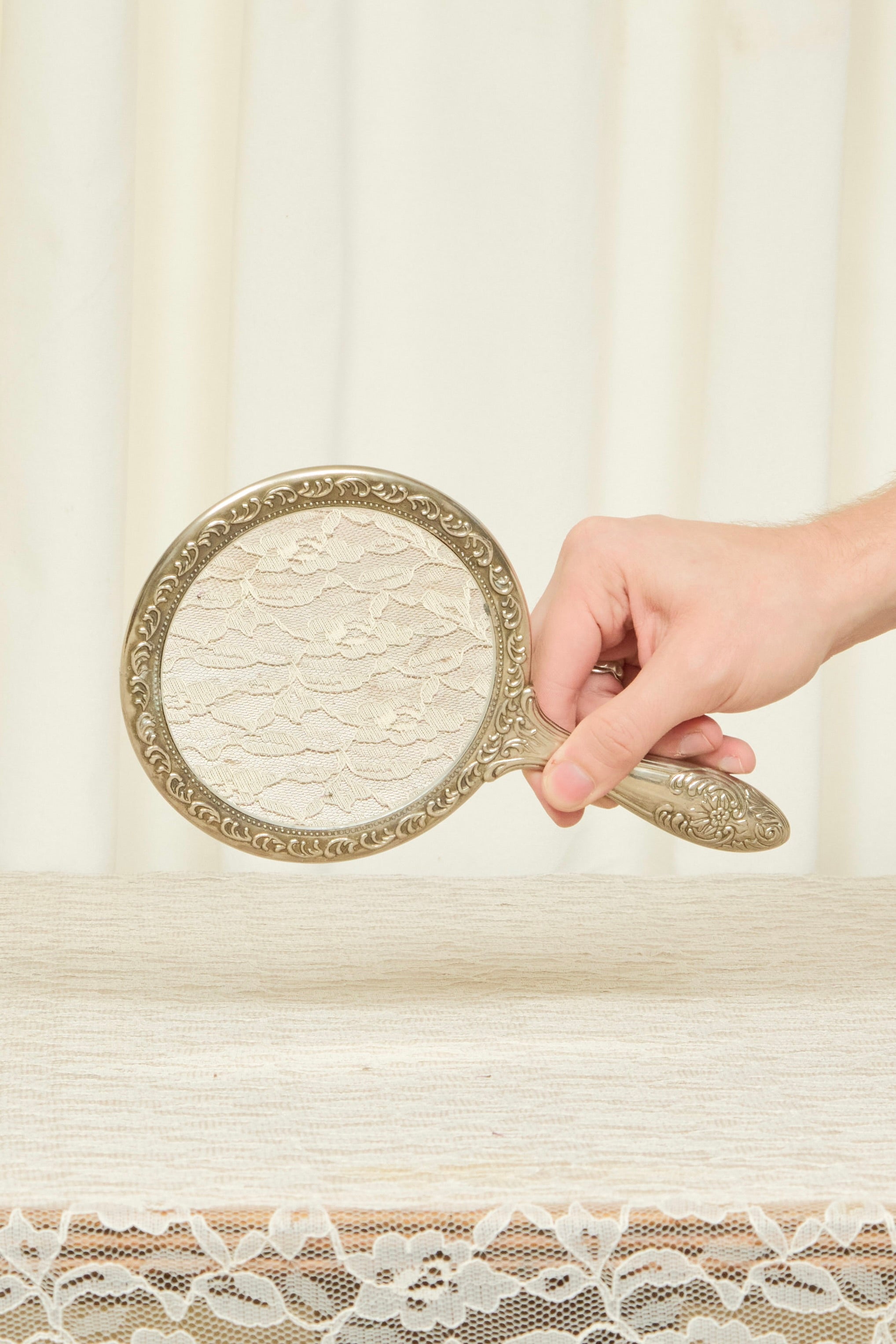 Vintage Silver Hand Mirror