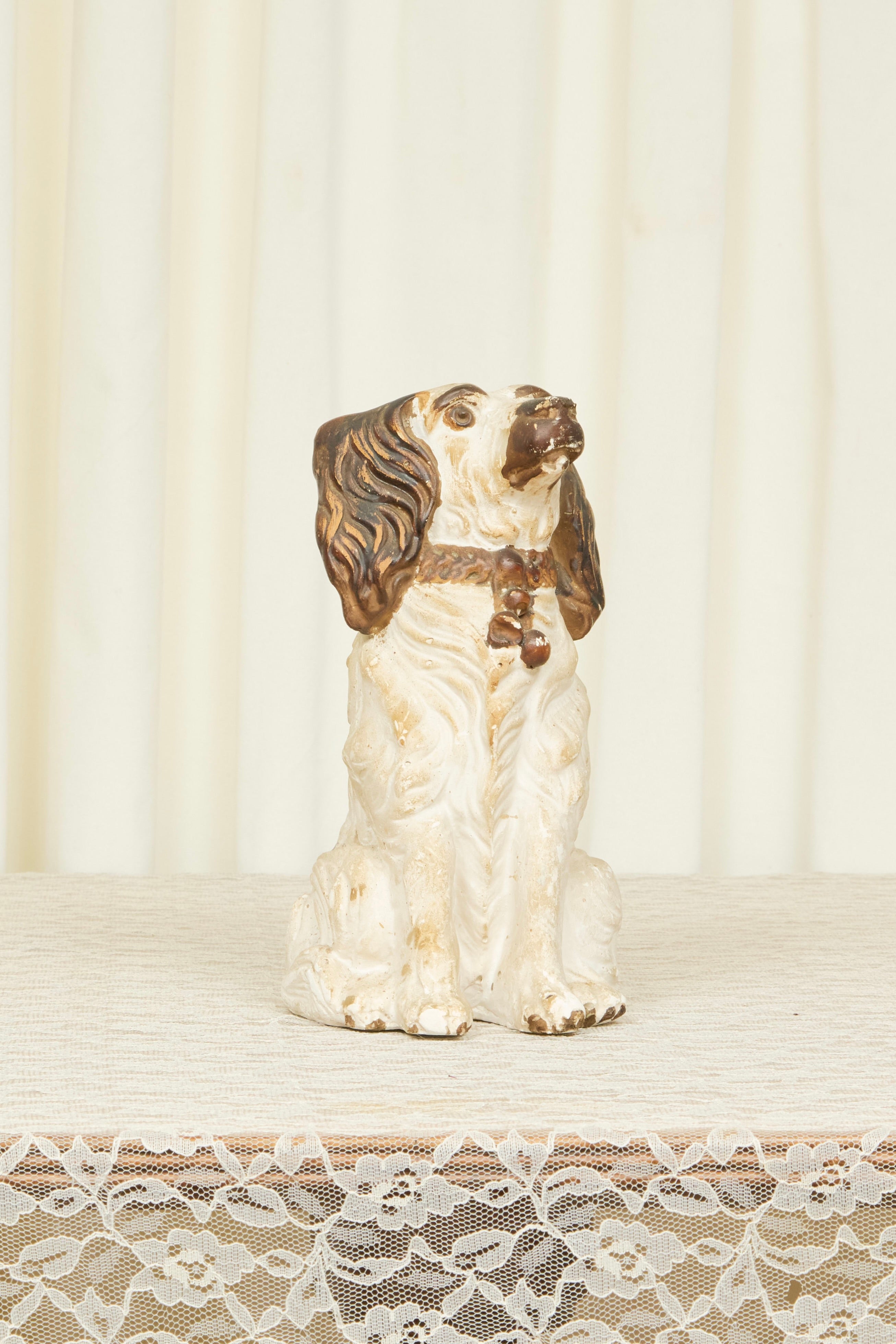Antique Chalkware Spaniel Decor/Coinbank