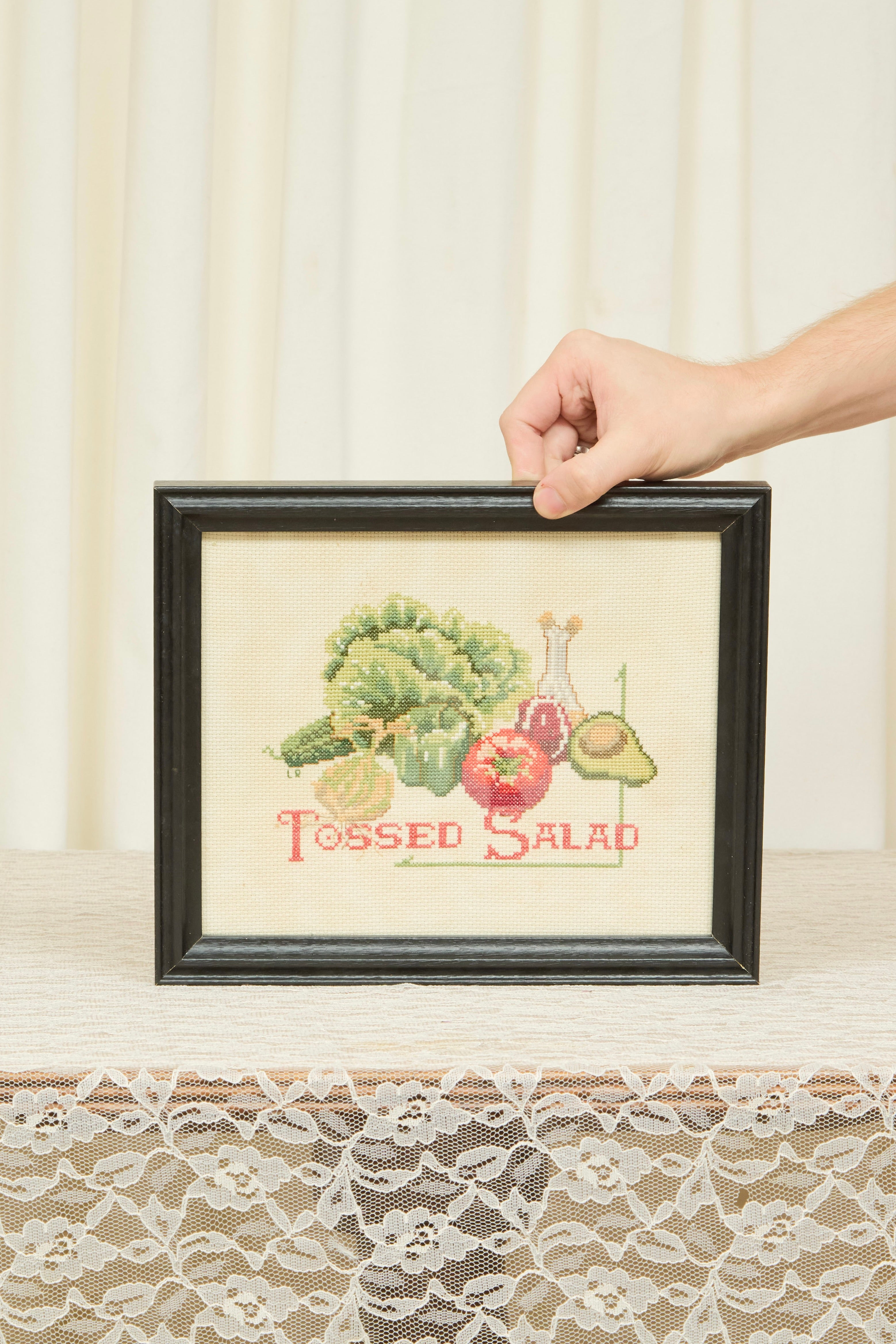 Vintage "Tossed Salad" Needlepoint