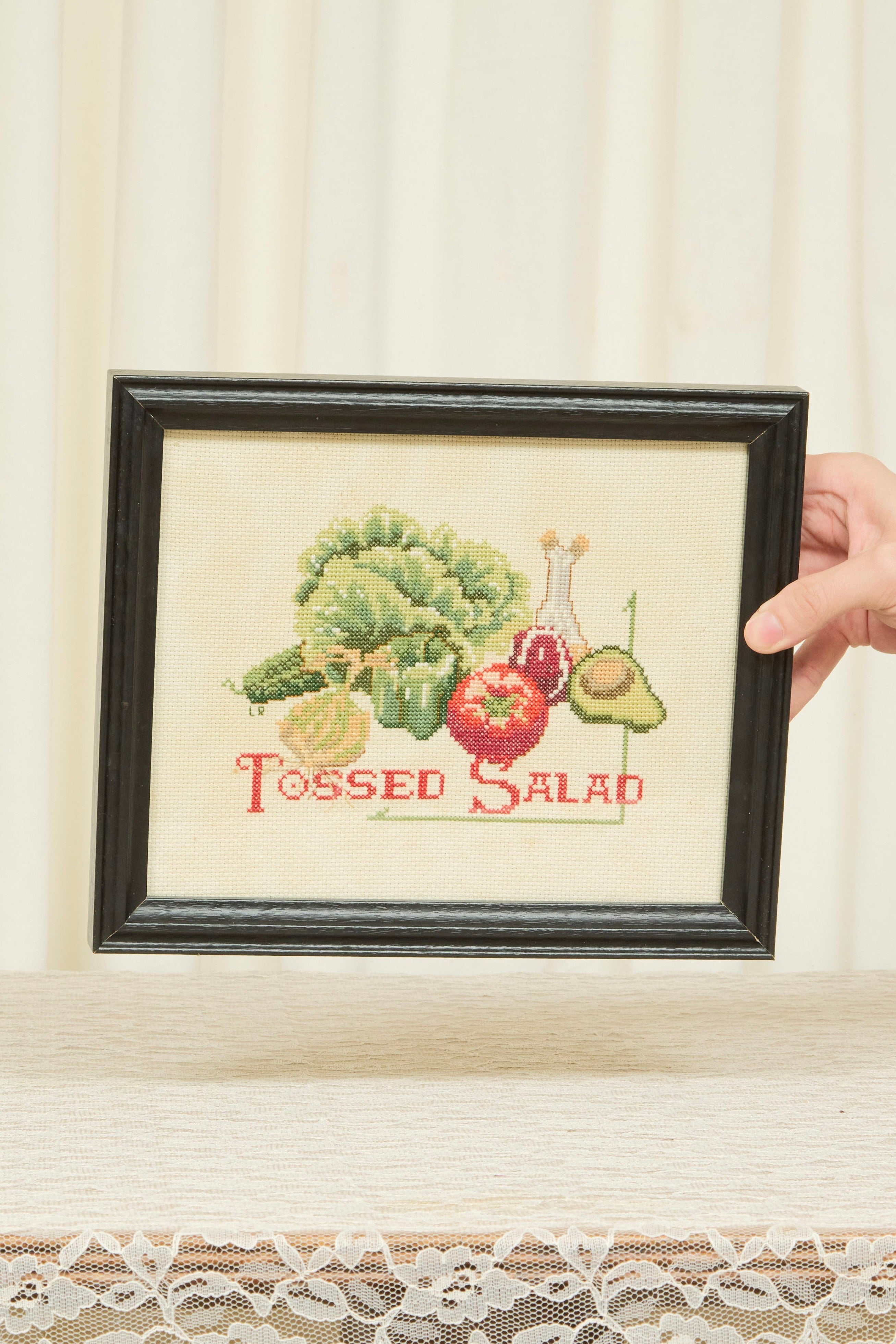 Vintage "Tossed Salad" Needlepoint