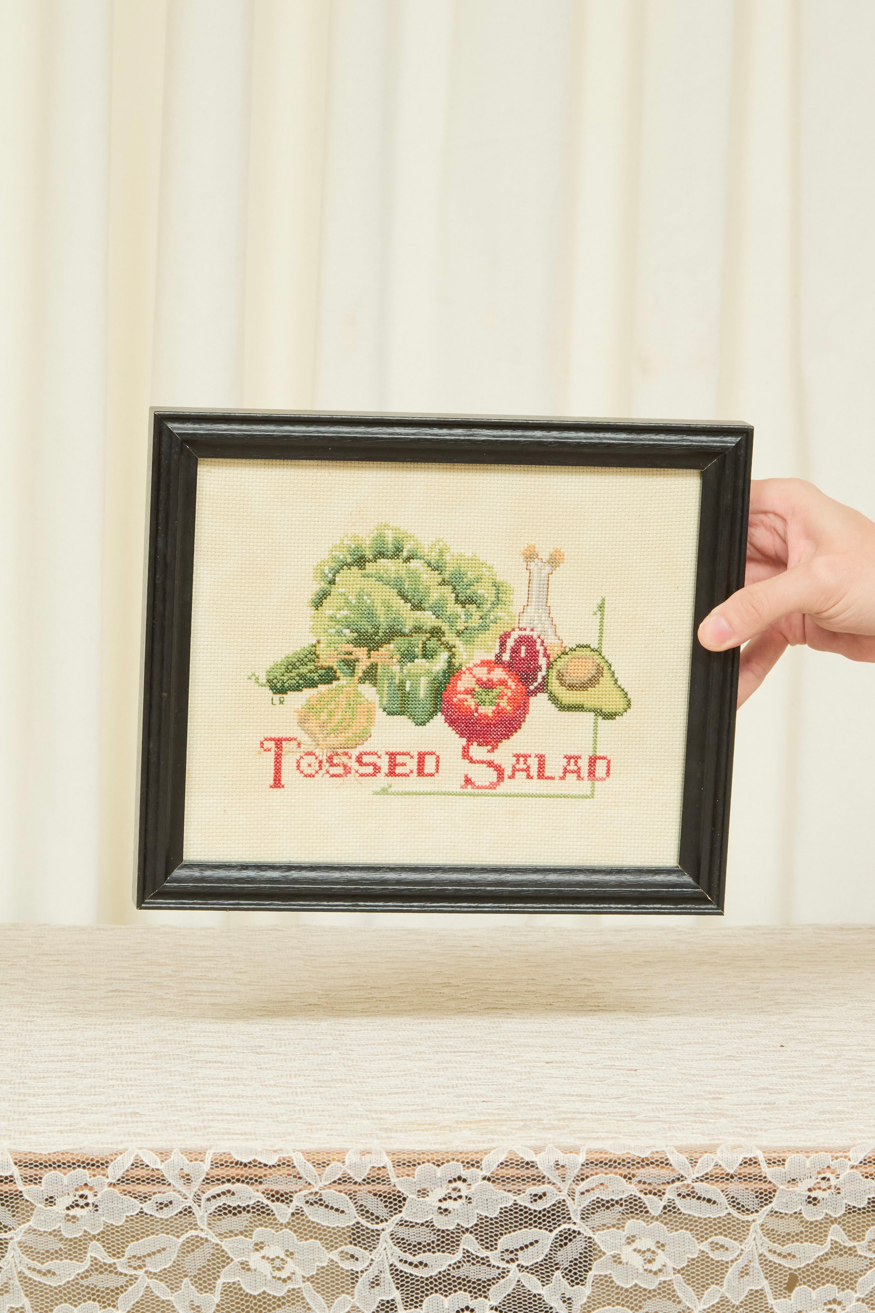 Vintage "Tossed Salad" Needlepoint