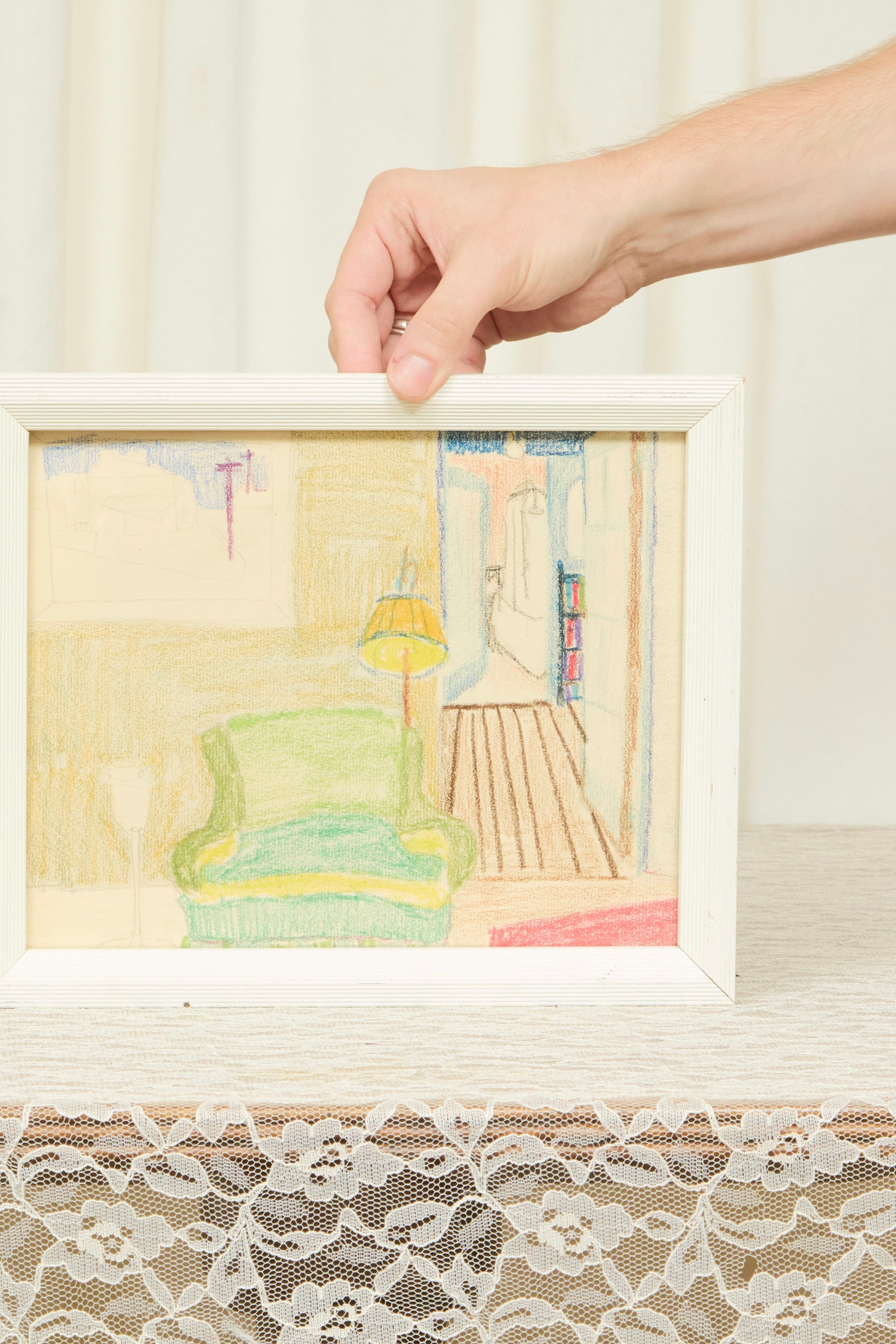 Vintage Living Room Drawing