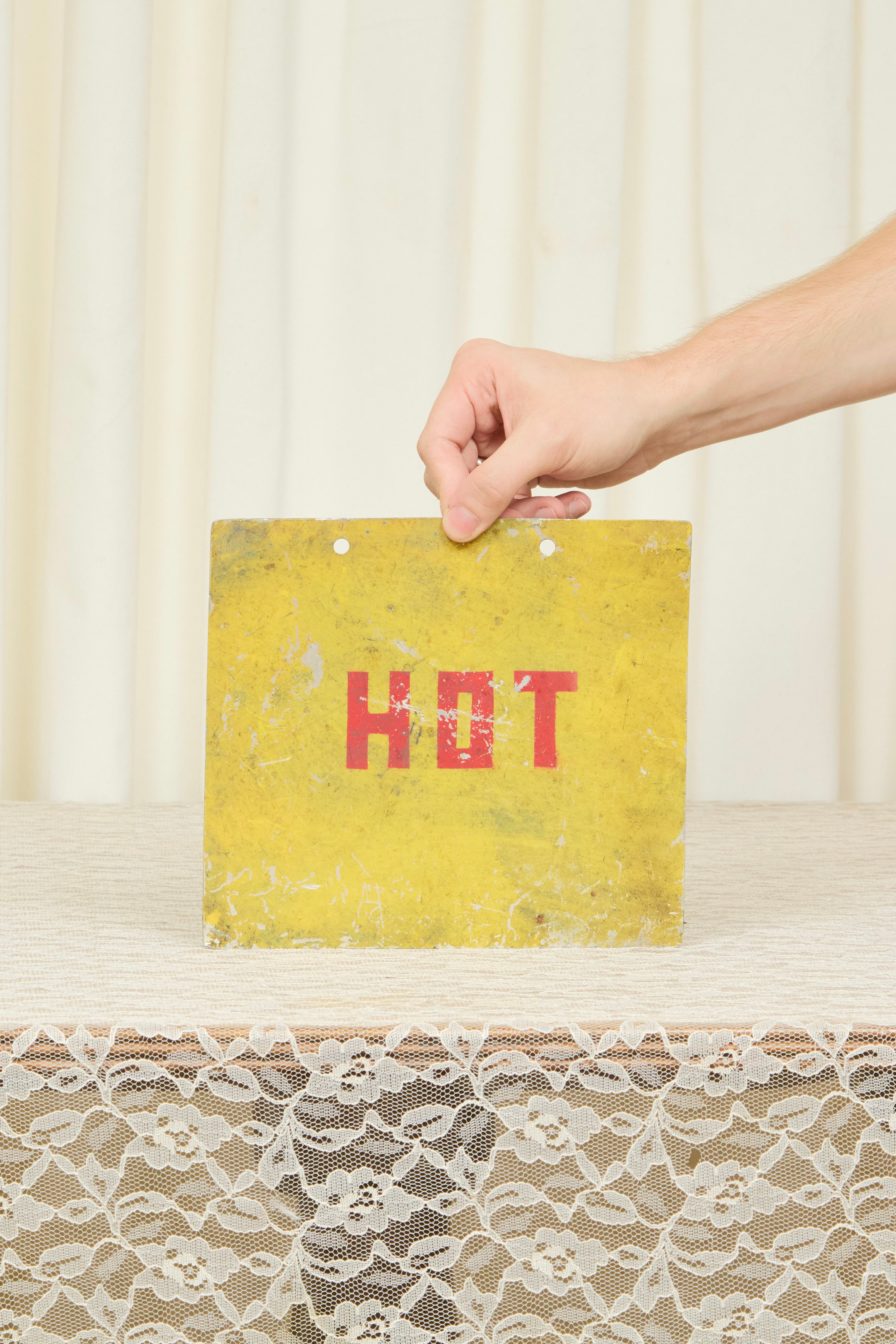Vintage "HOT" Metal Sign