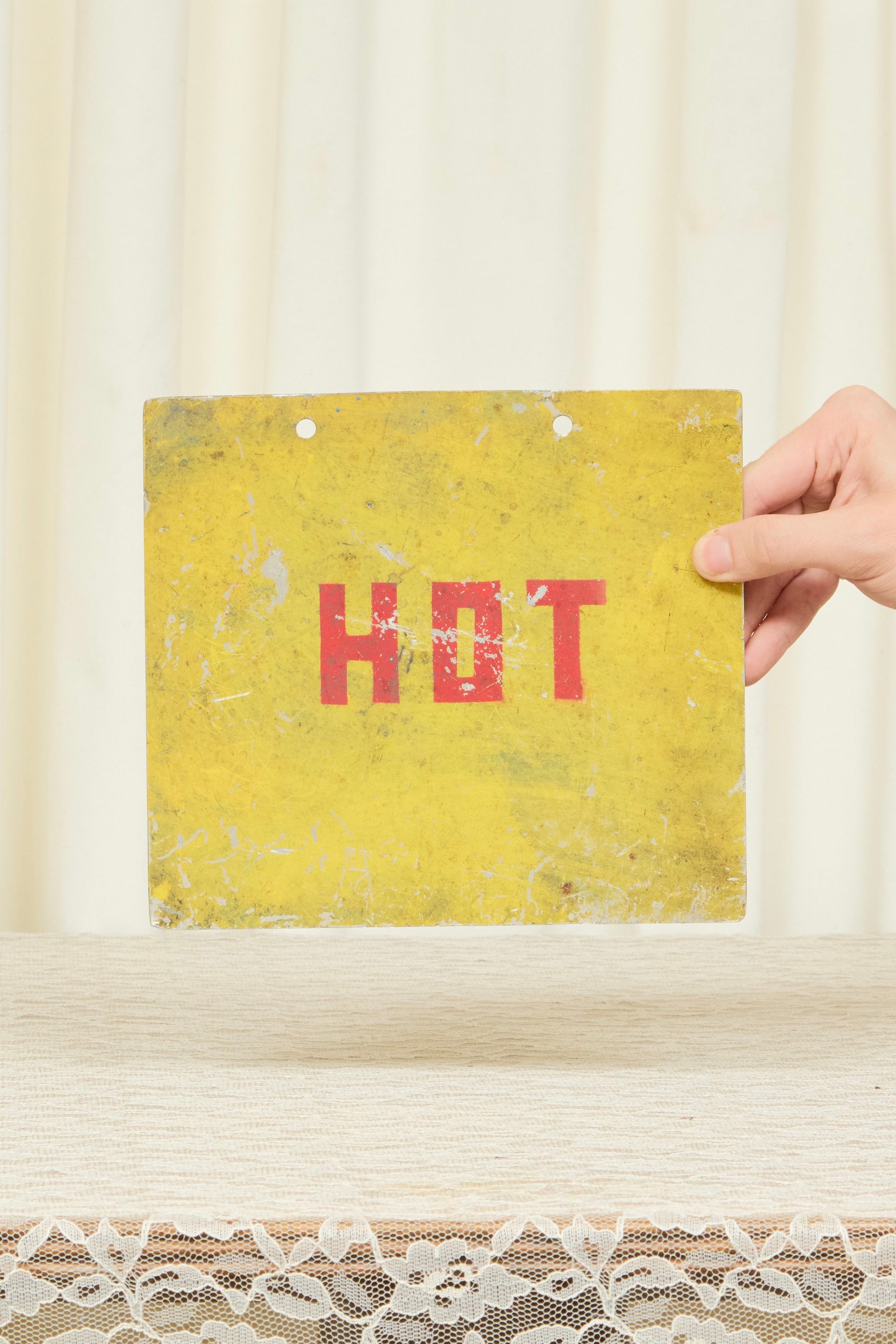 Vintage "HOT" Metal Sign