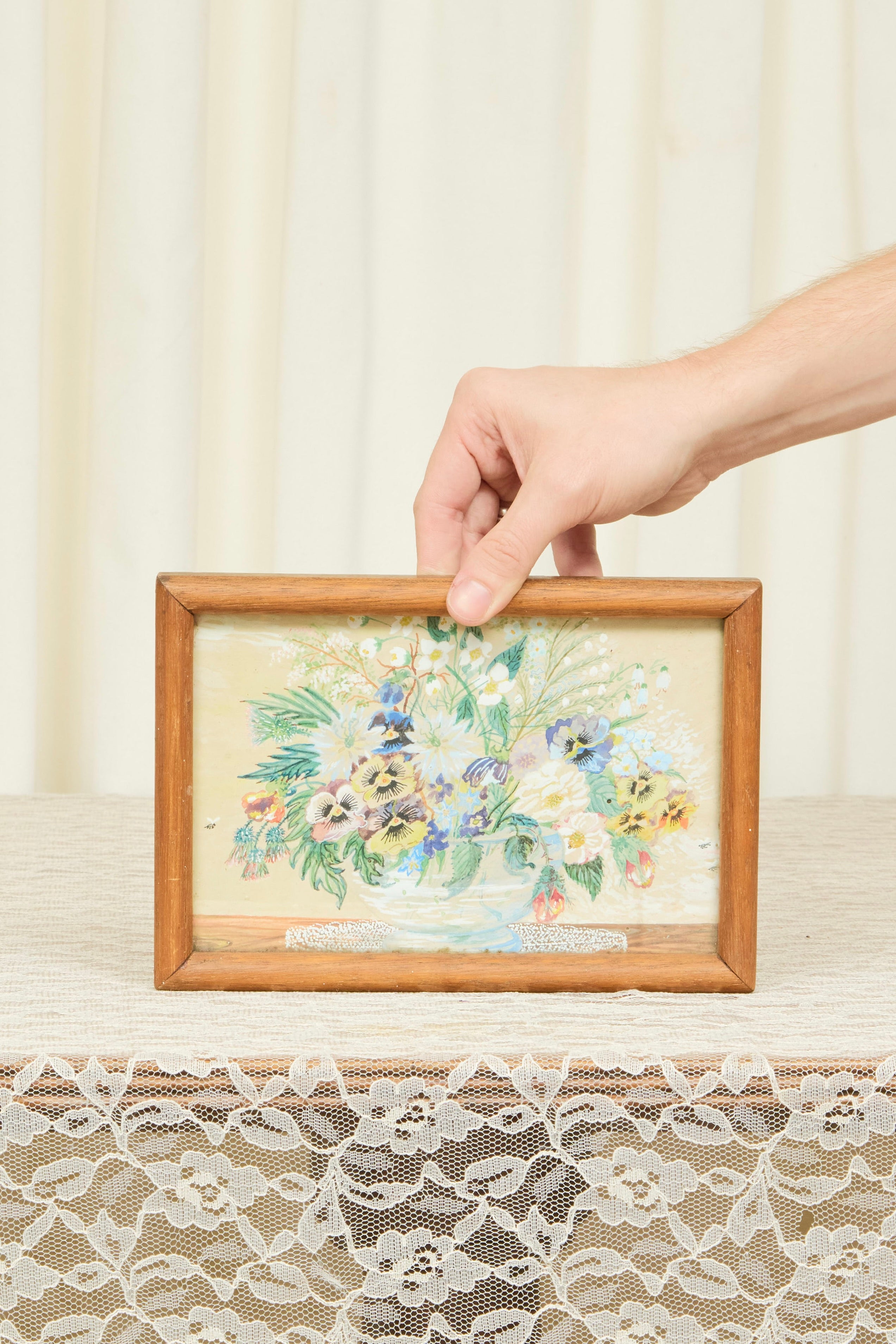 Vintage Framed Floral Boquet Painting