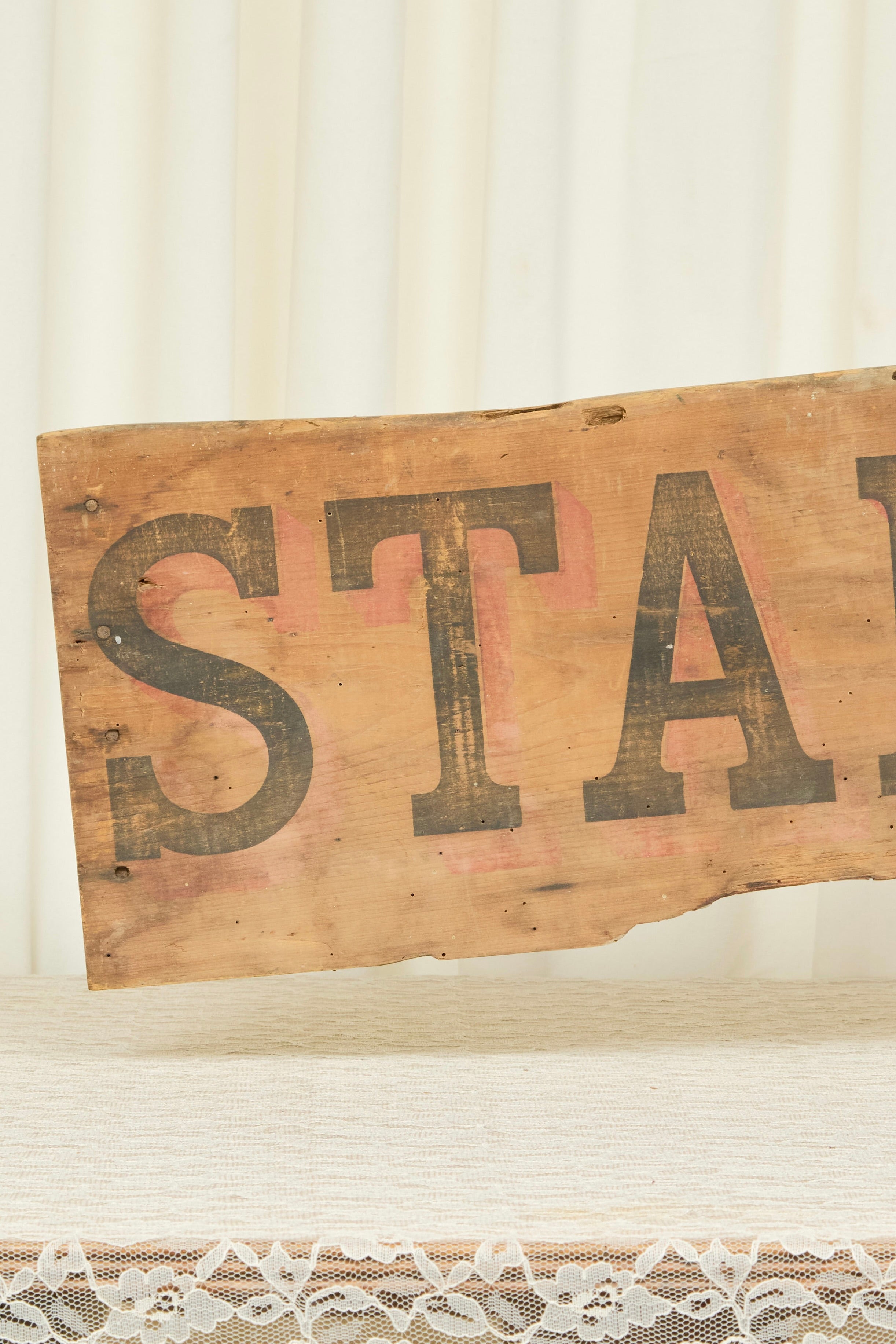 Vintage  Wooden "Star" Sign