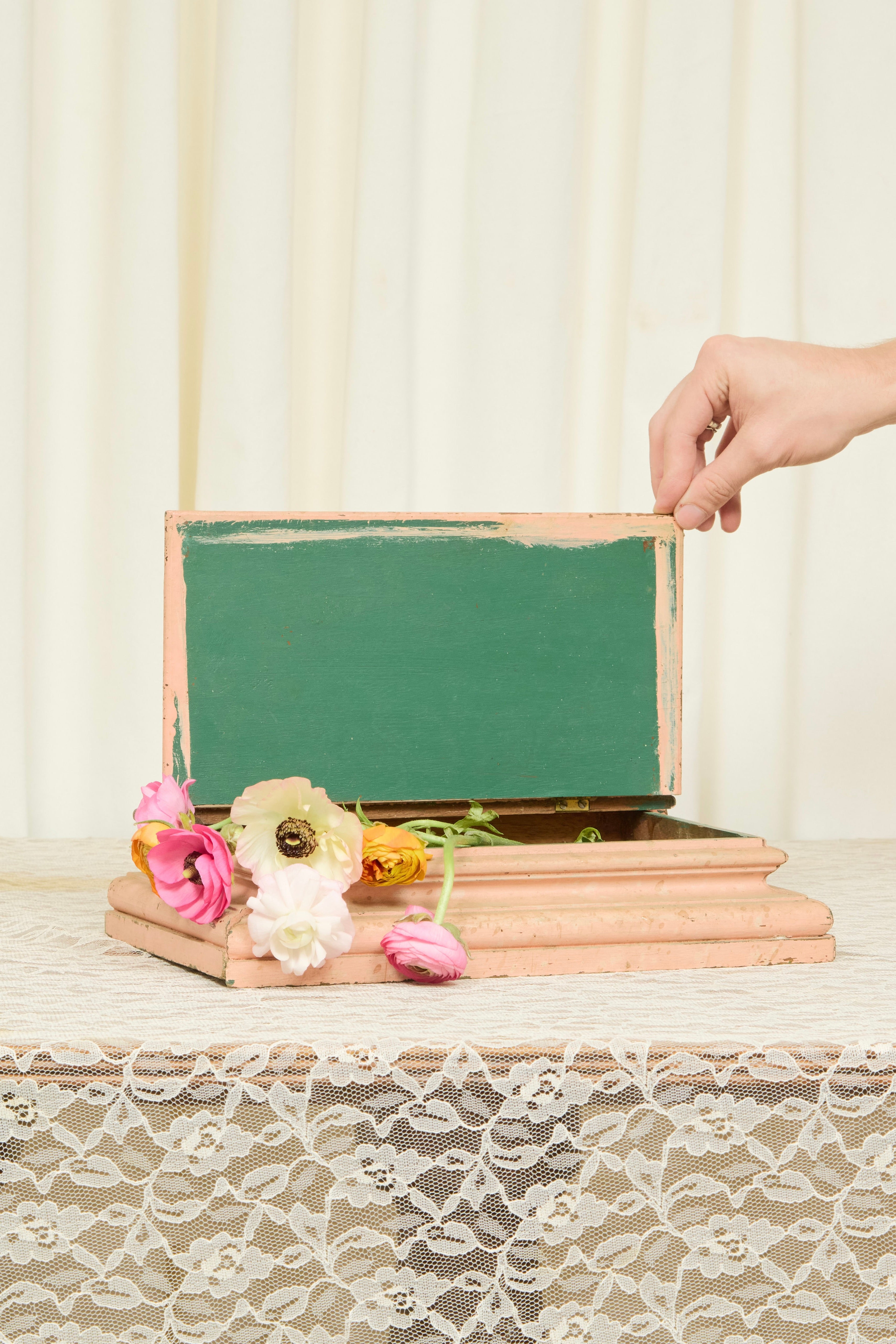 Antique Painted Trinket Box