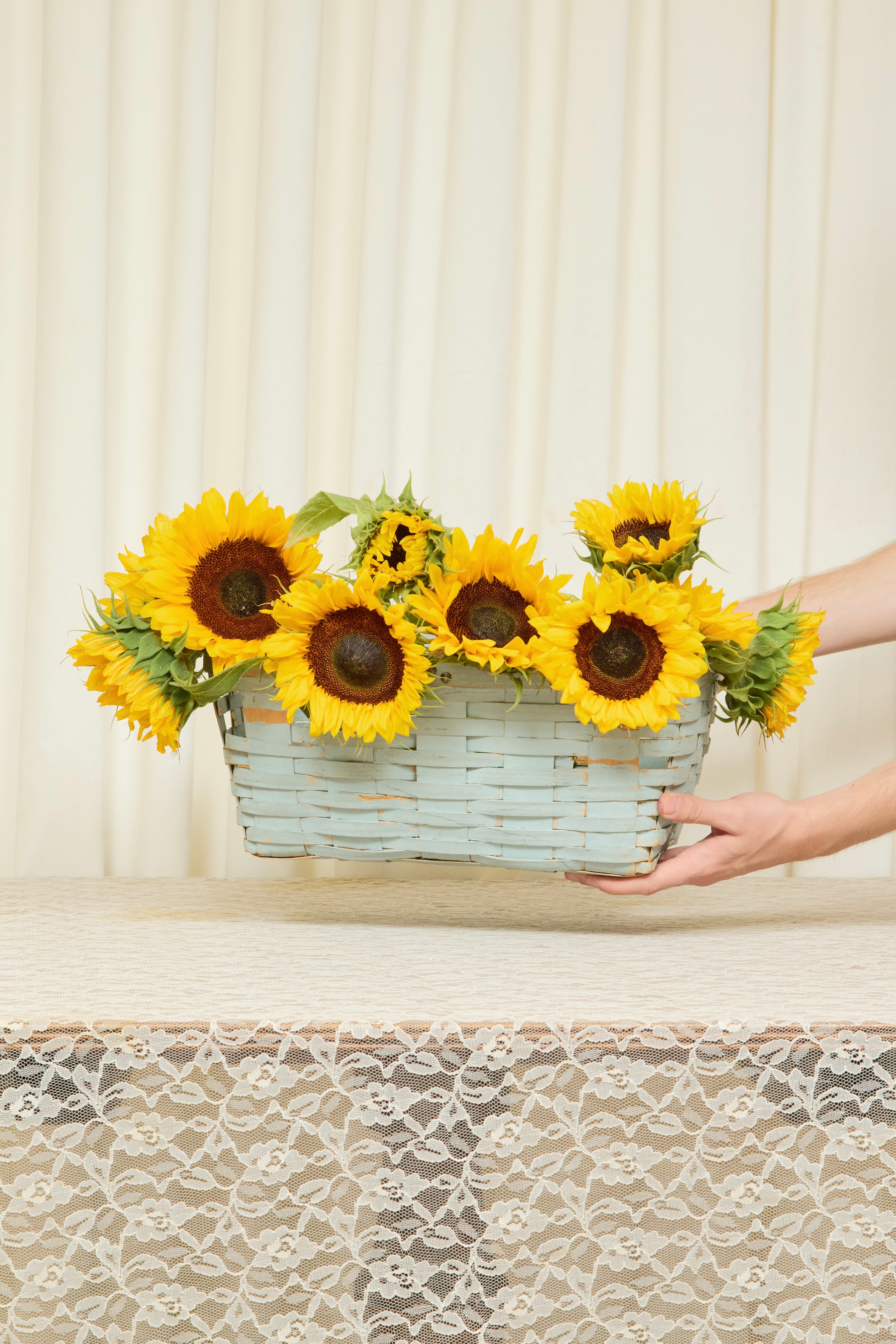 Vintage Painted Basket