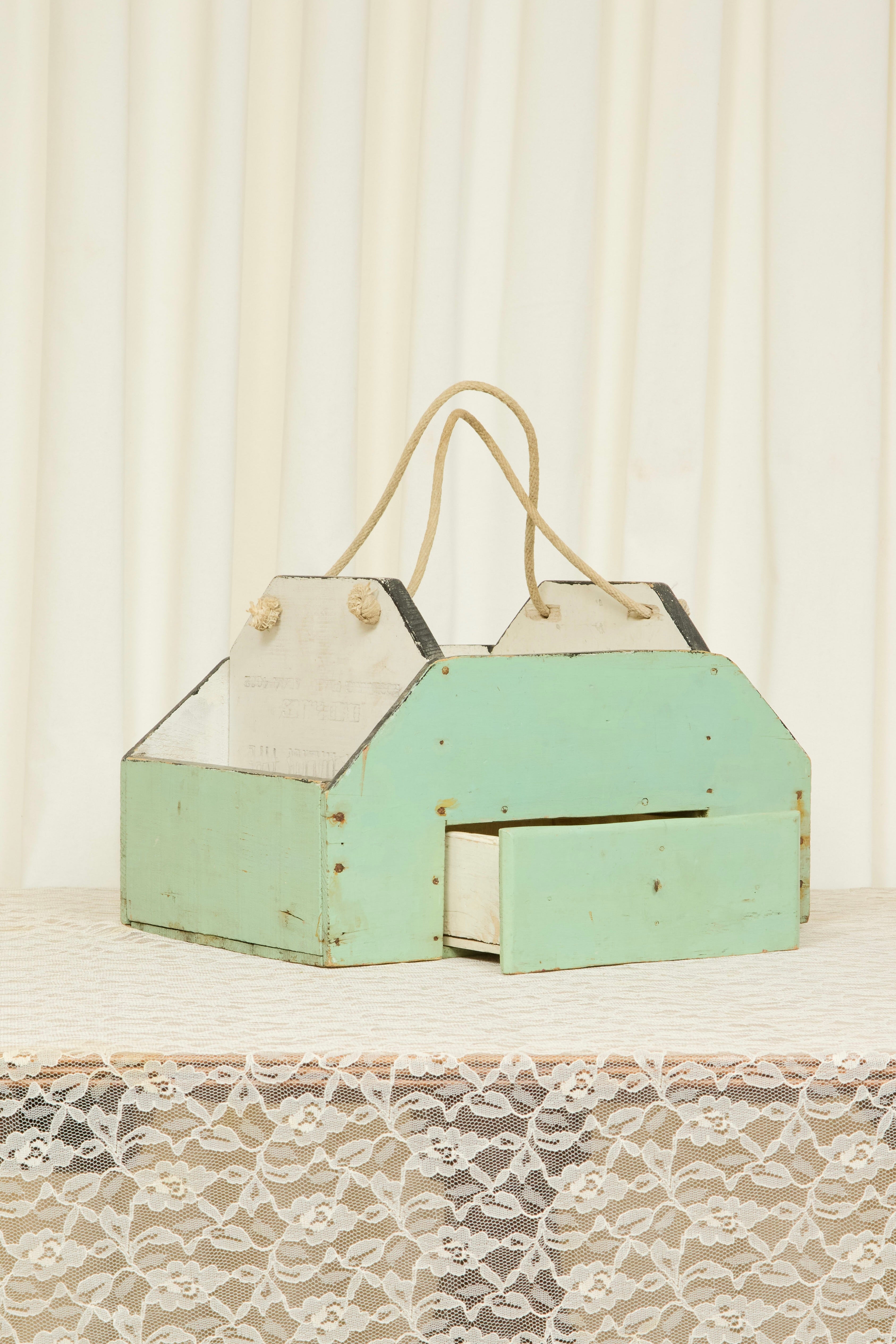 Vintage Folk Art Tool Box