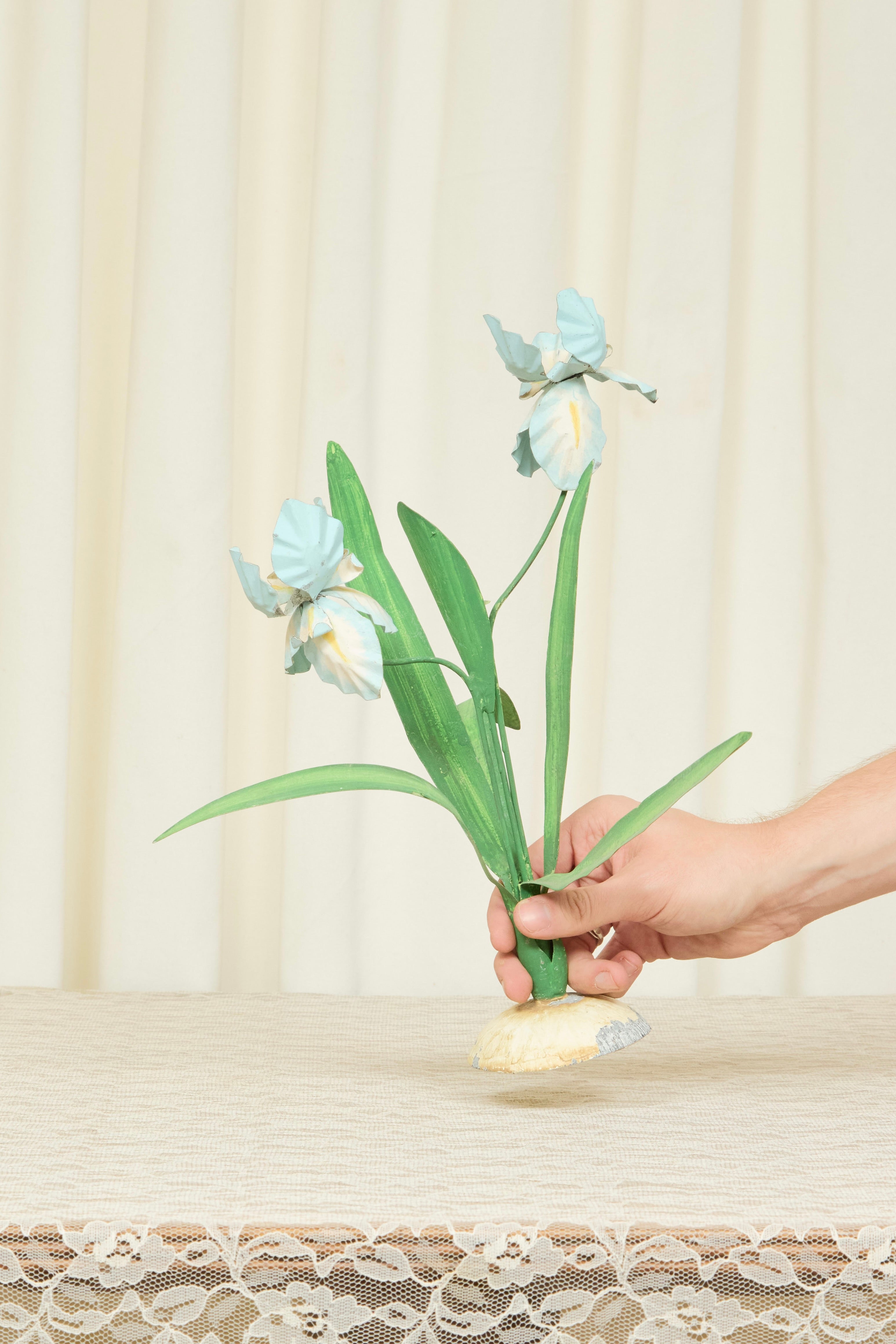 Vintage Iris Flower Figurine