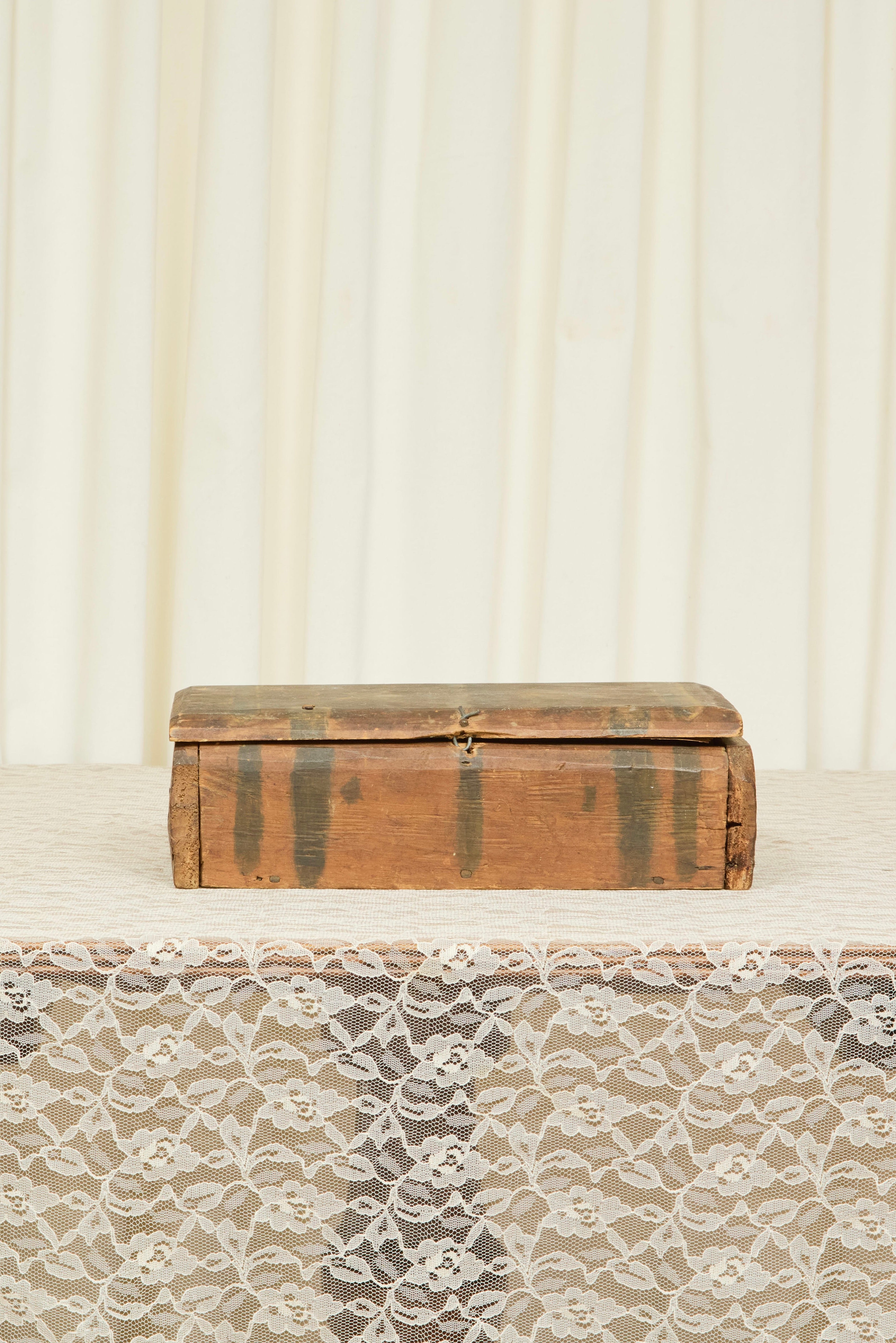 Antique Painted Wood Box