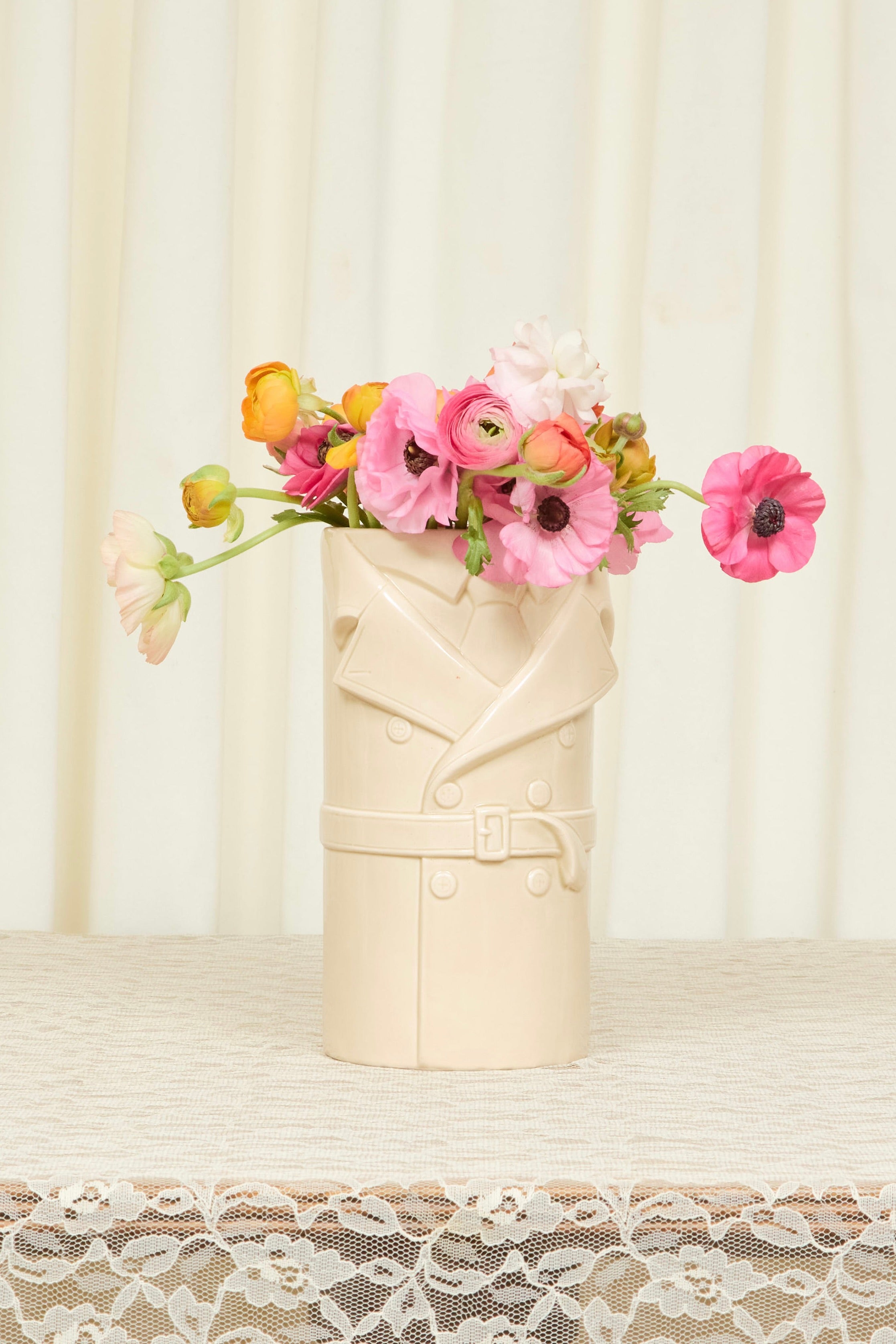 Vintage Trench Coat Vase