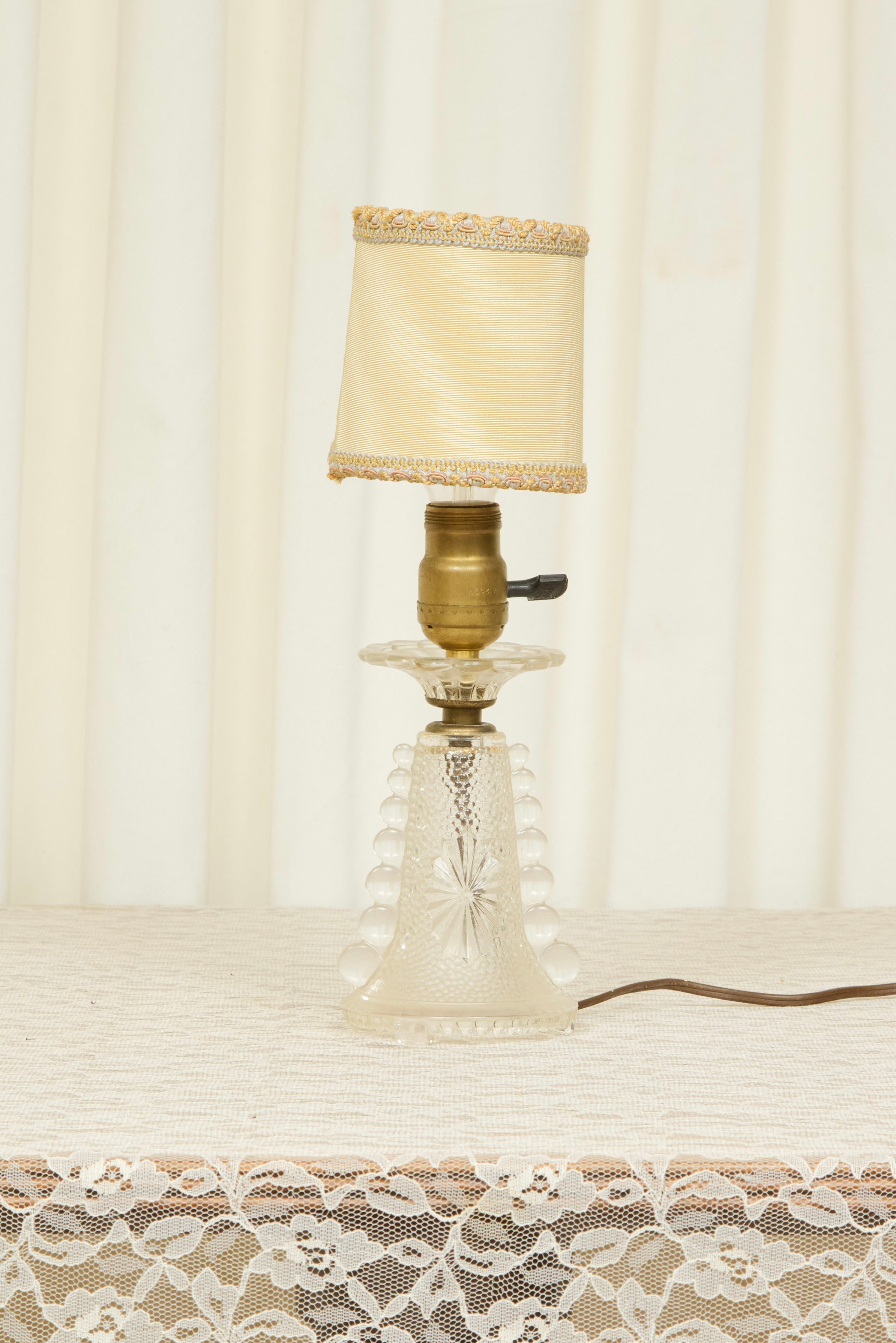 Vintage Boudoir Lamps w/ Shades Set/2