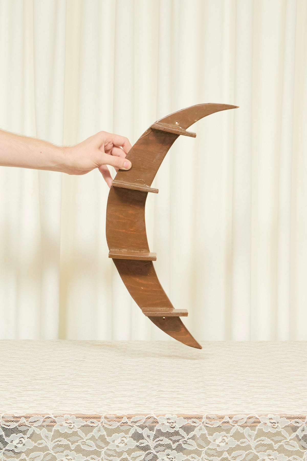 Vintage Crescent Moon Shelf