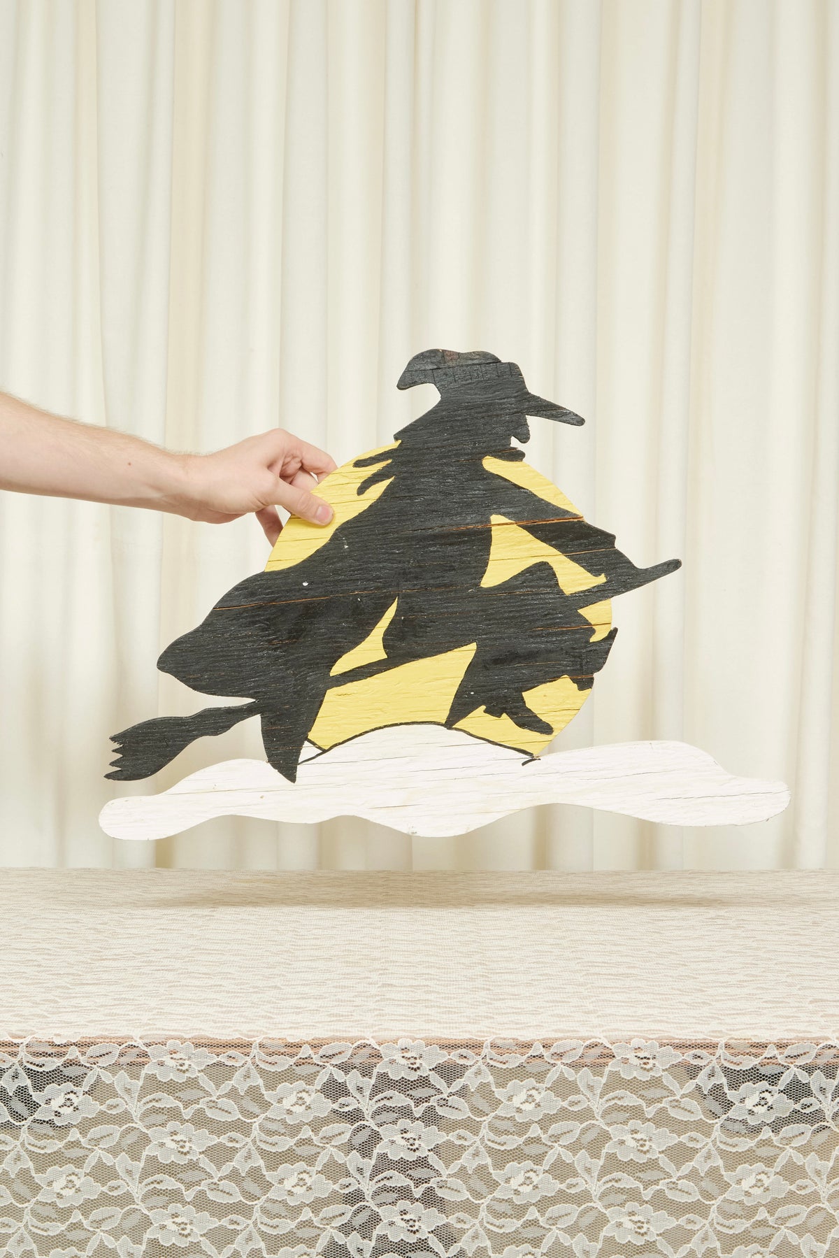 Vintage Folk Art Witch Wall Decor