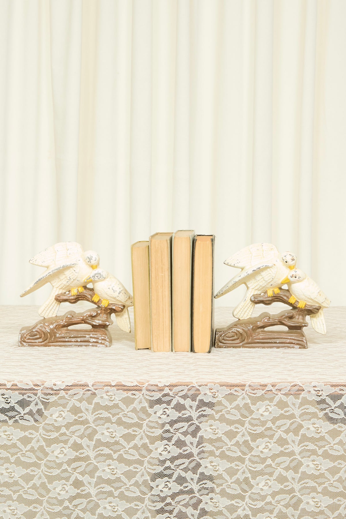 Vintage Dove Cast Iron Bookends Set/2