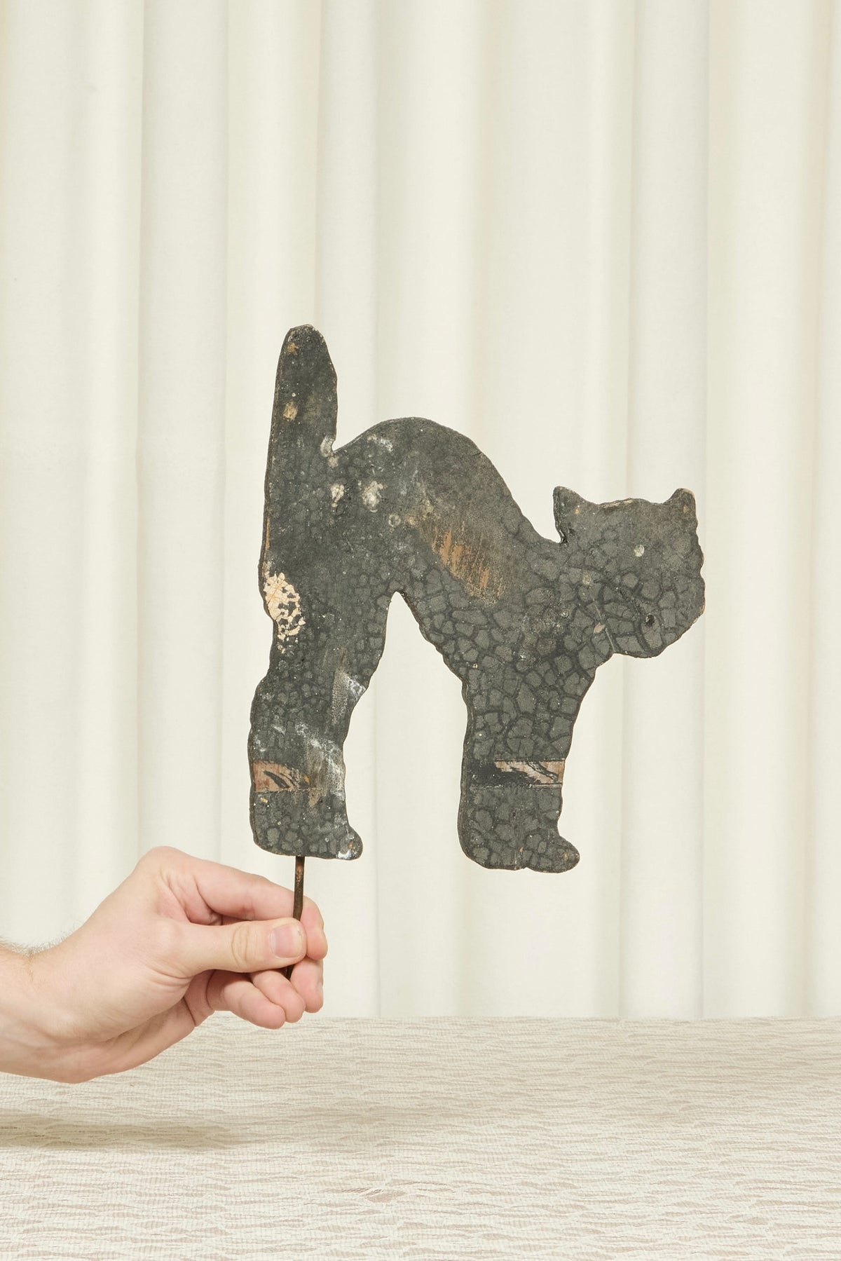 Vintage Folk Art Cat Lawn Ornament