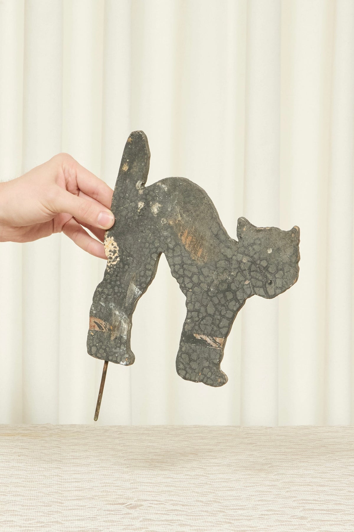 Vintage Folk Art Cat Lawn Ornament