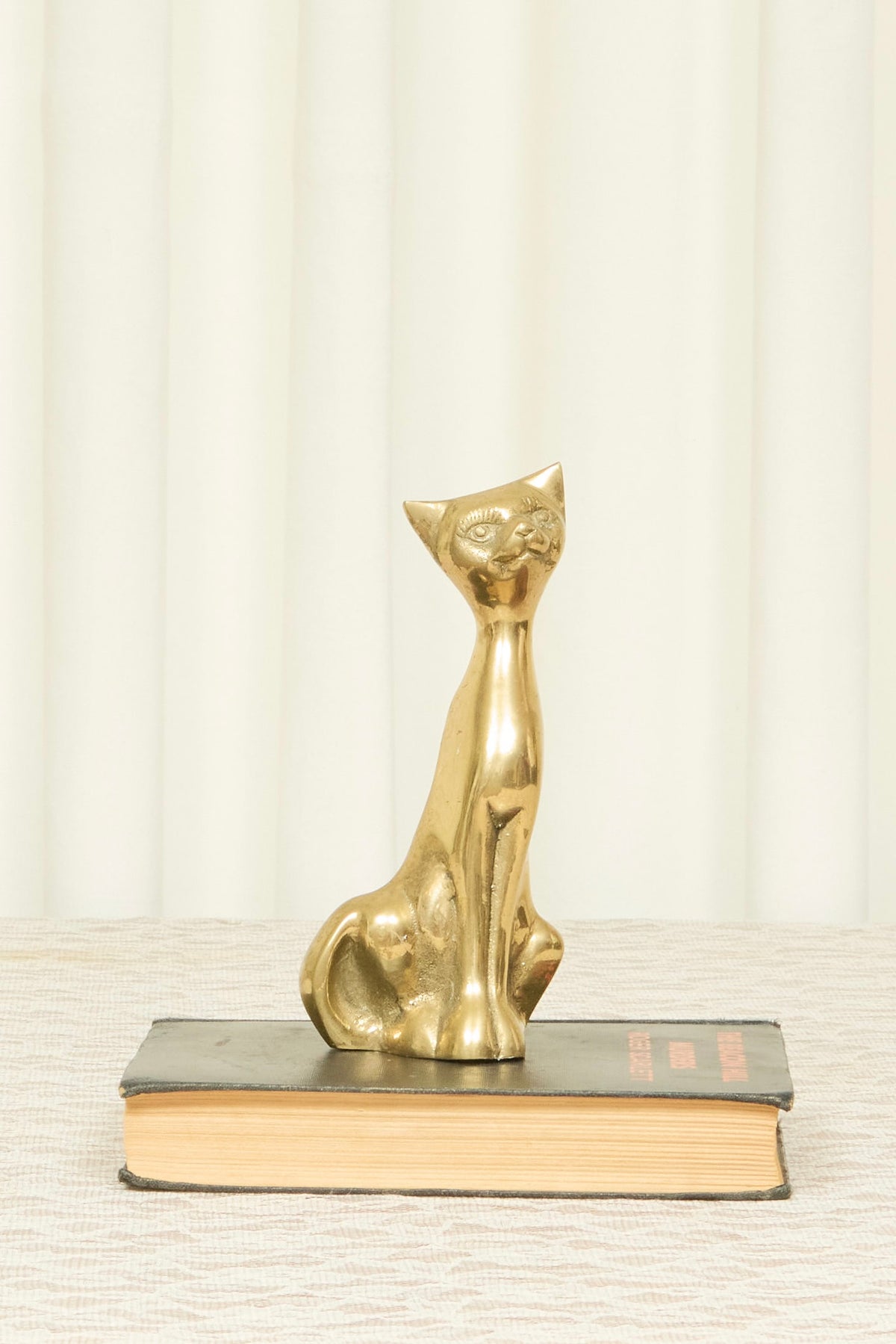 Vintage Brass Cat Figurine