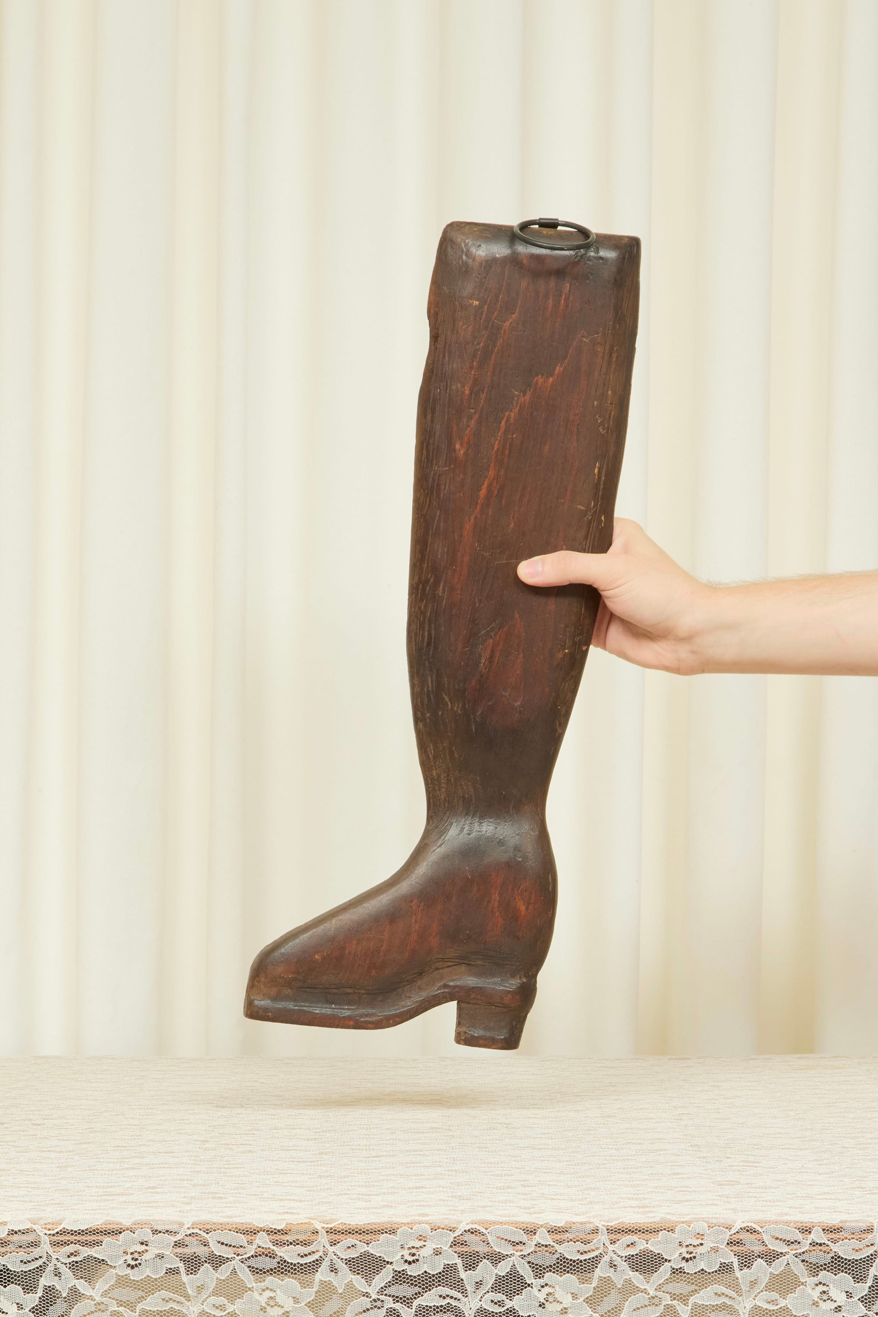 Vintage Wooden Boot Trade Sign