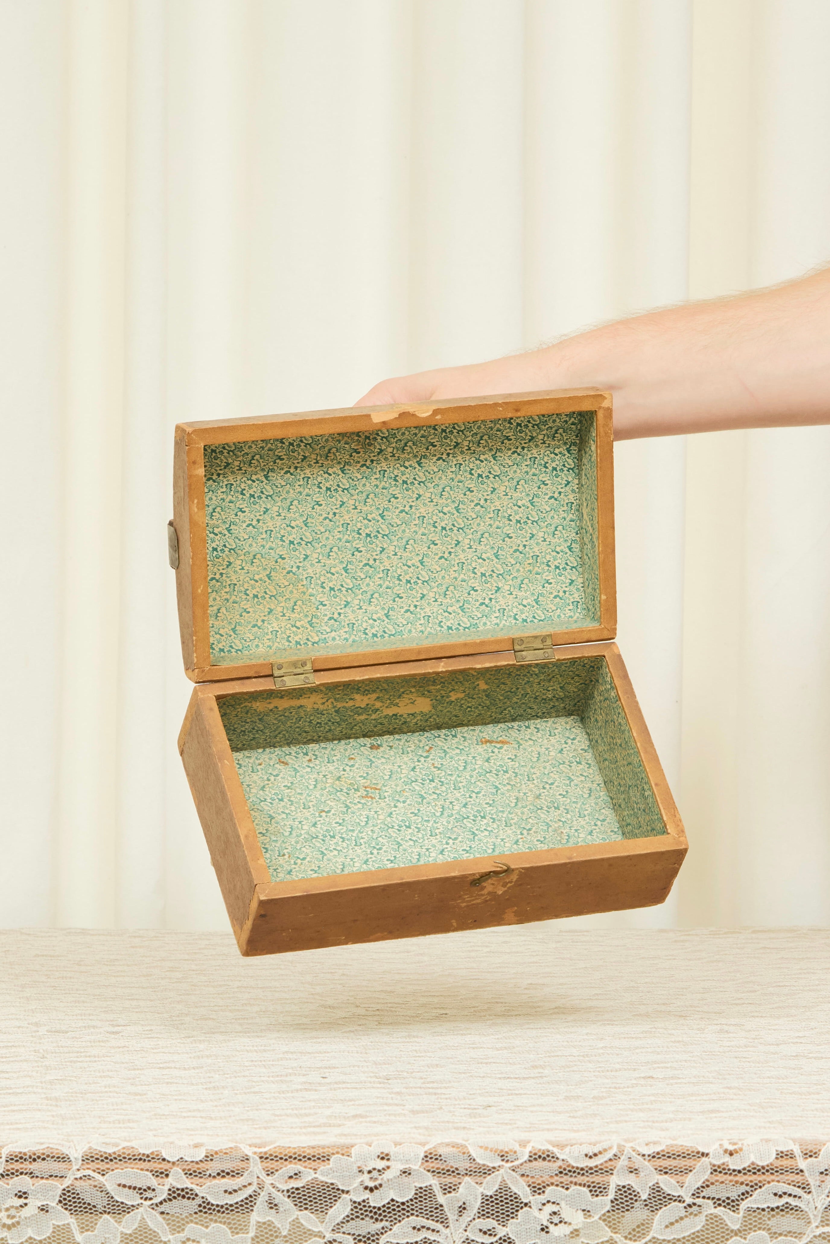 Vintage Mini Trunk Trinket Box