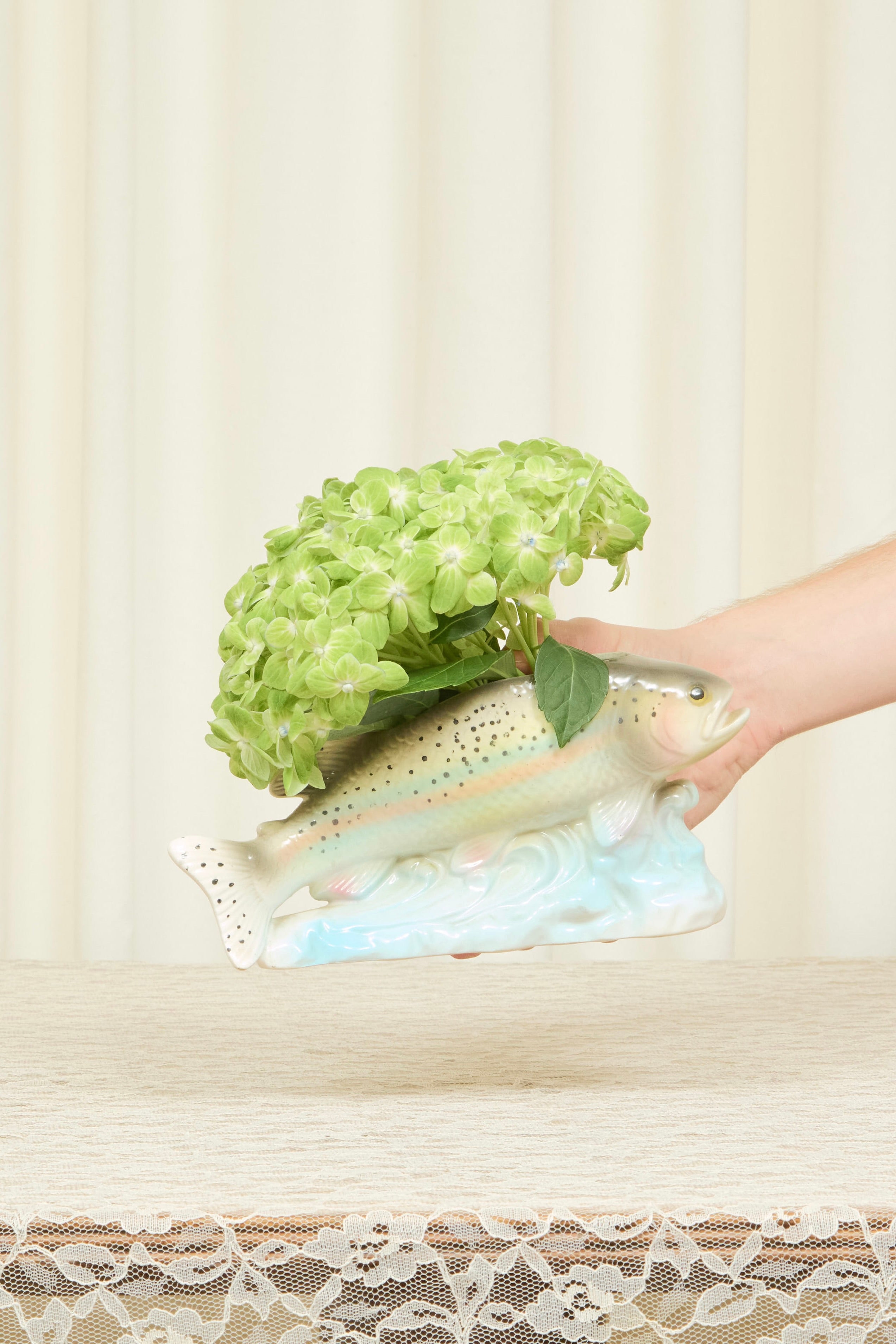 Vintage Rainbow Trout Vase/Penholder