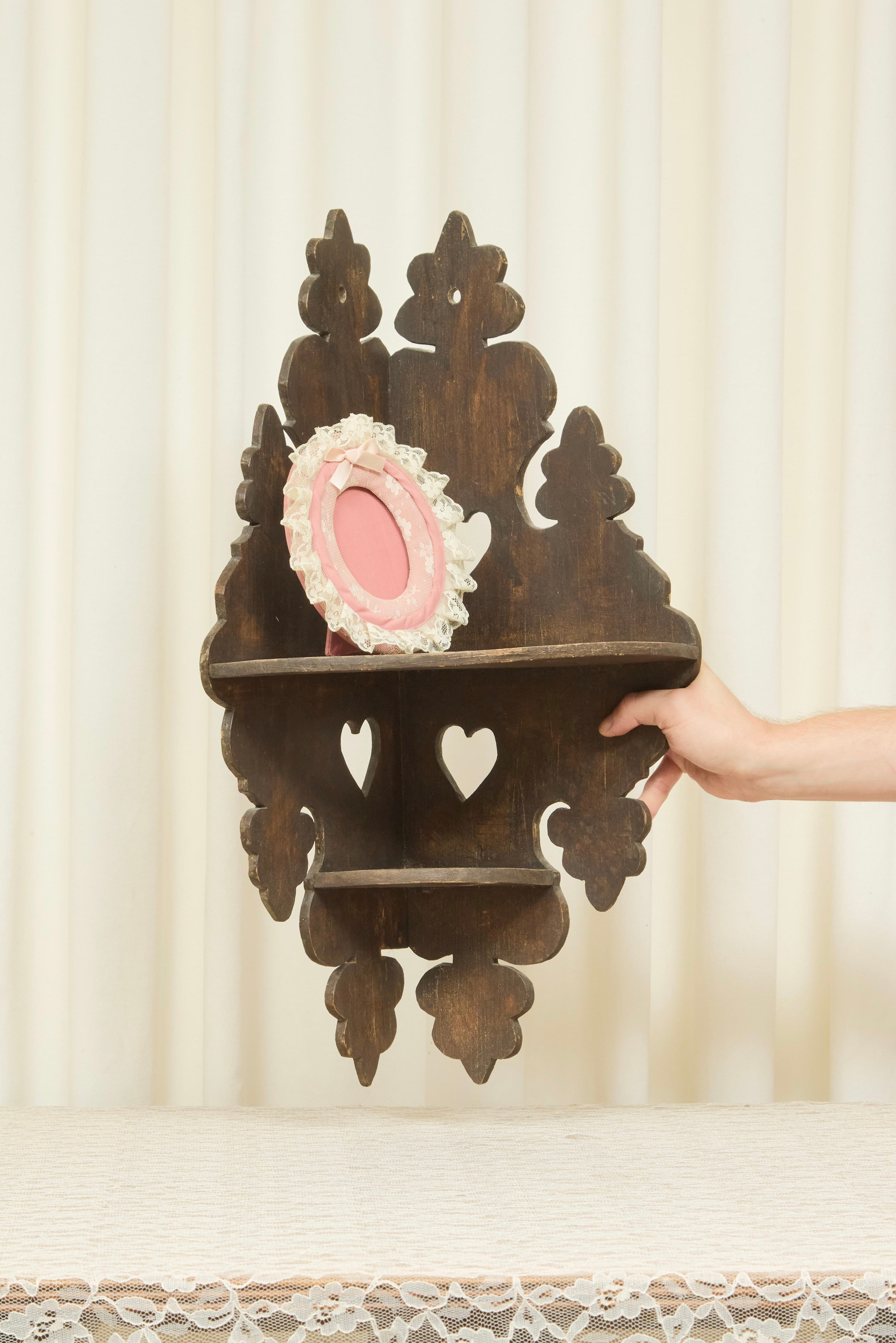 Vintage Heart Corner Shelf