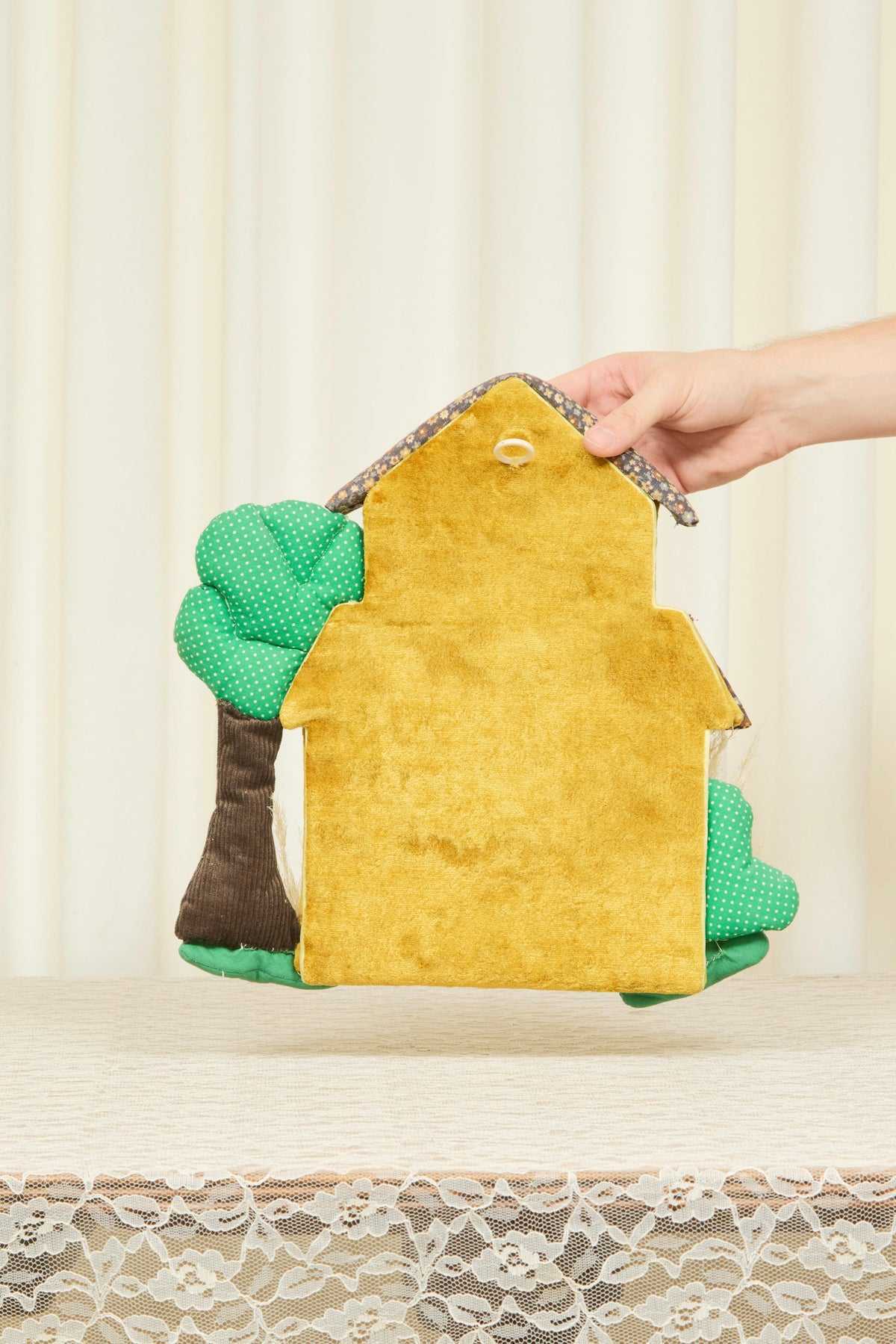 Vintage Upholstered House Picture Frame