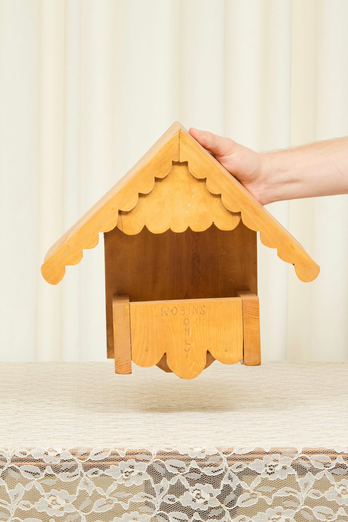 Vintage "Robins Only" Bird House