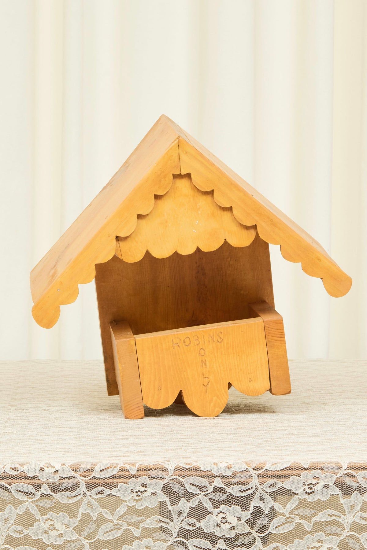 Vintage "Robins Only" Bird House