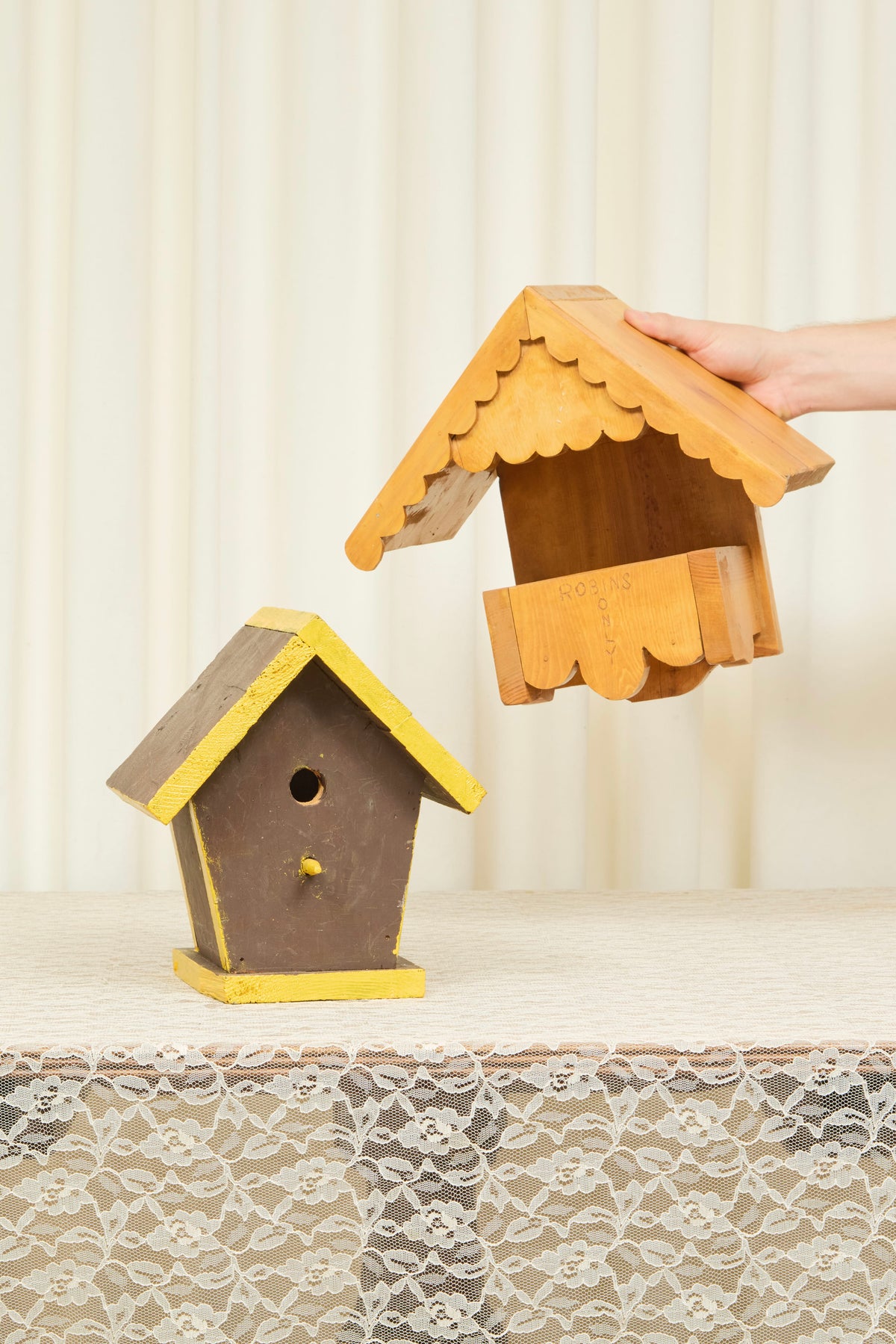 Vintage "Robins Only" Bird House