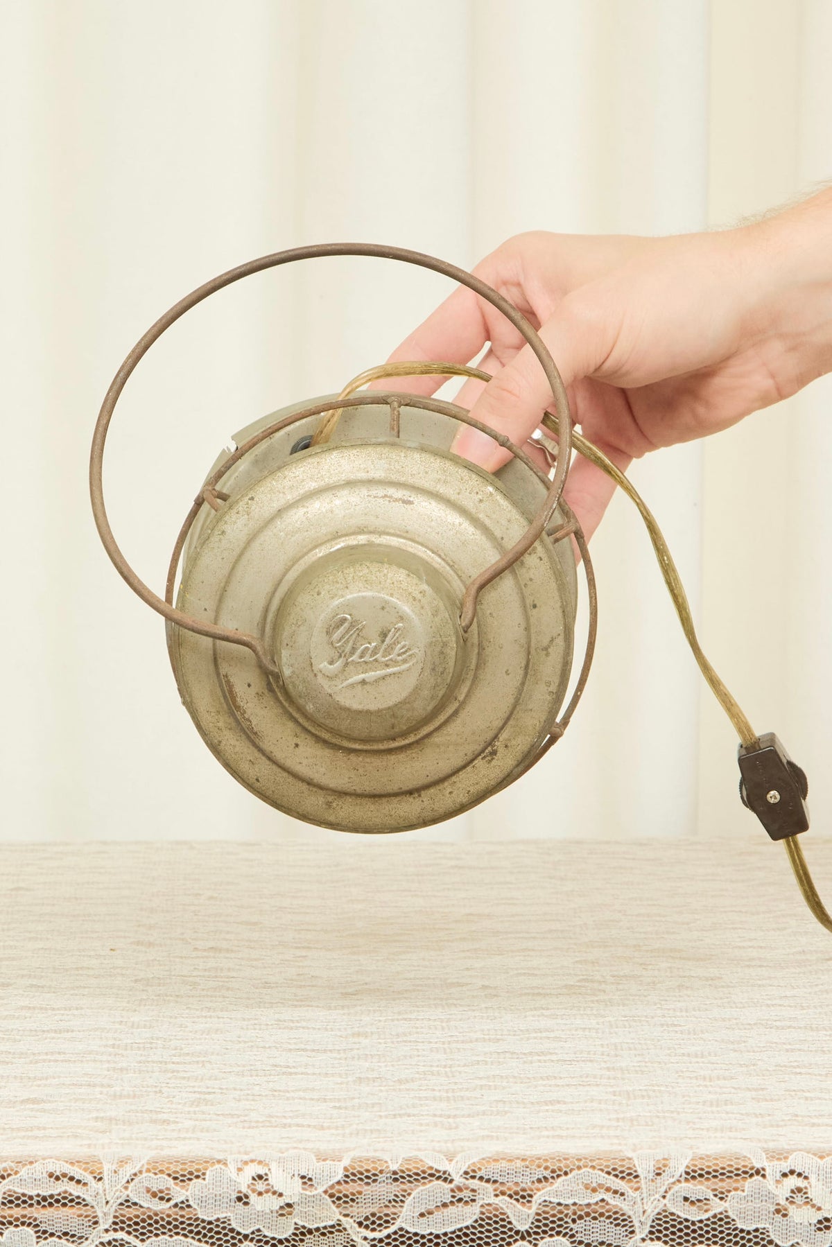 Vintage Metal Plug-In Lantern